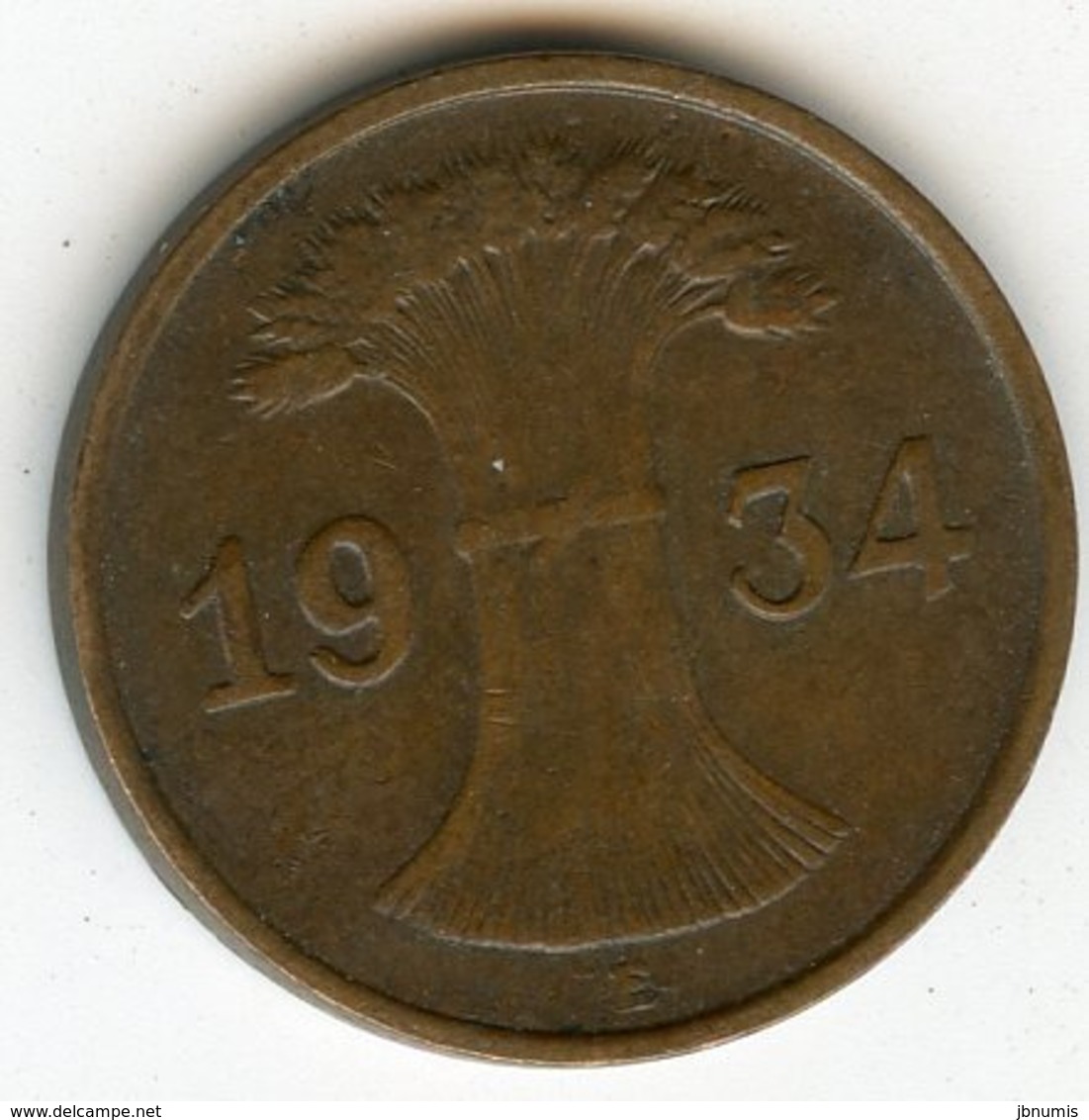 Allemagne Germany 1 Reichspfennig 1934 E J 313 KM 37 - 1 Reichspfennig
