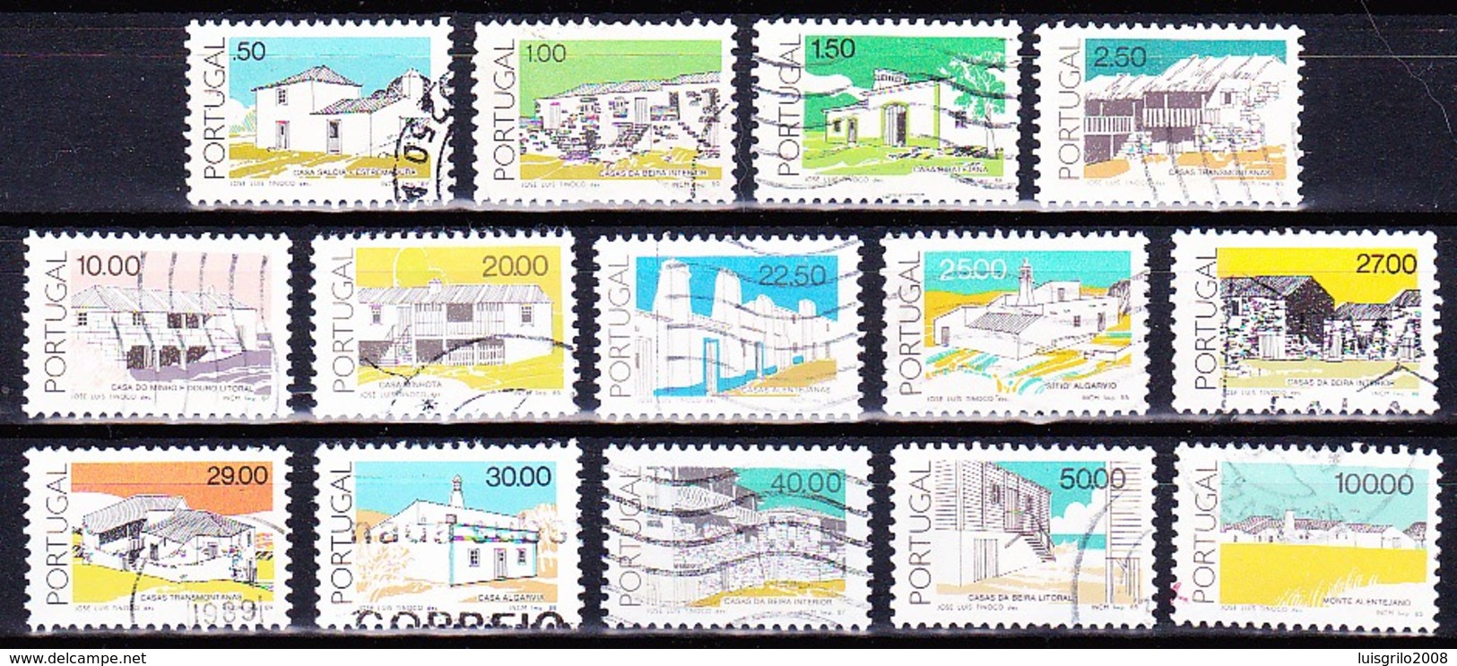 Portugal 1989 - Arquitectura Tradicional Portguesa / 14 Different Values - Oblitérés