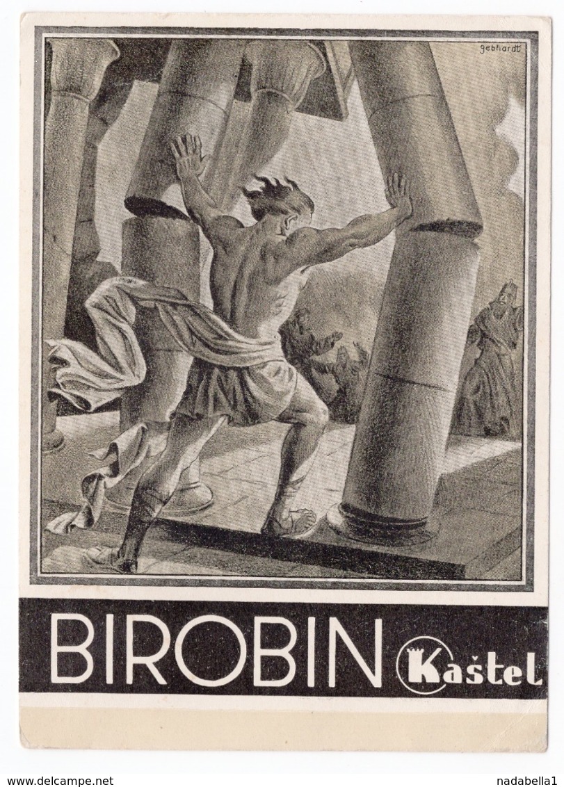 1938 YUGOSLAVIA, CROATIA, ZAGREB, KASTEL, PHARMACEUTICALS, BIROBIN, ADVERTISEMENT, SENT TO DOLOVO, SERBIA - Medicine