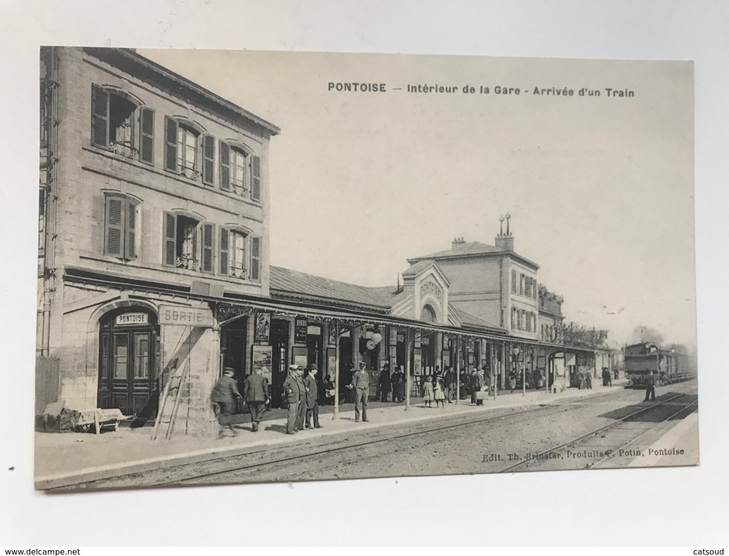 Carte Postale Ancienne PONTOISE Intérieur De La Gare  - Arrivée D'un Train - Pontoise