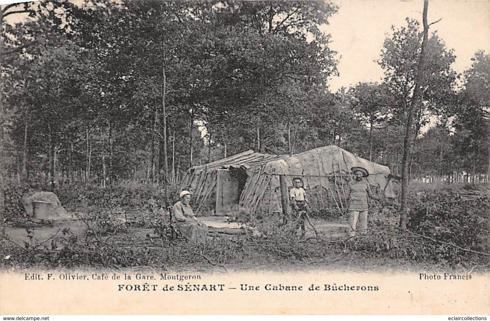 Thème.  Métiers Divers: Bois       91 Forêt De Sénart   Une Cabane De Bûcherons     (Voir Scan) - Autres & Non Classés