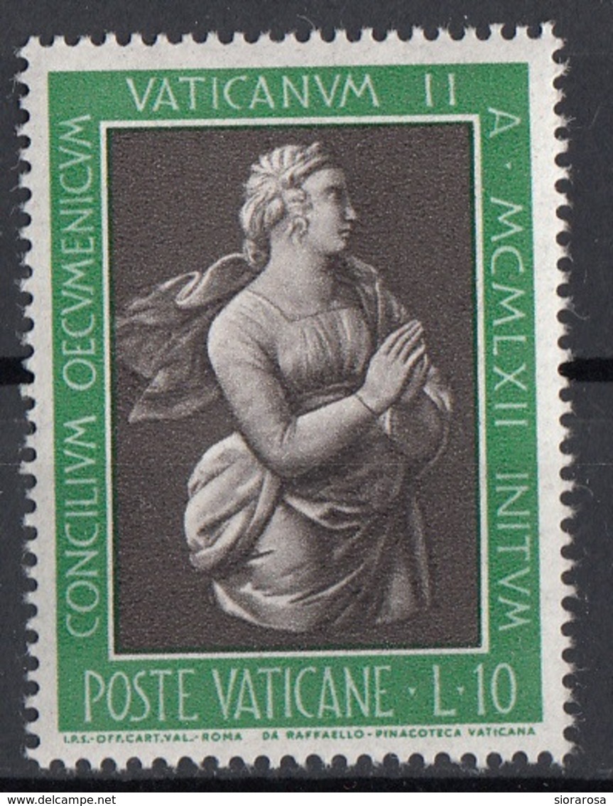 Vaticano 1962 Uf. 346 "Speranza" Quadro Dipinto Da Raffaello Sanzio. Nuovo MNH Paintings Tableaux - Religión