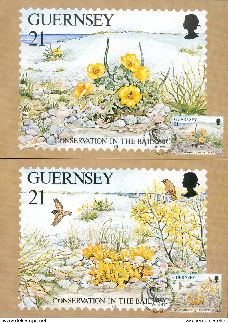 Guernsey Michel Nr.527-536 On 10 MC MK Birds V�gel Hw25-2 - Guernsey