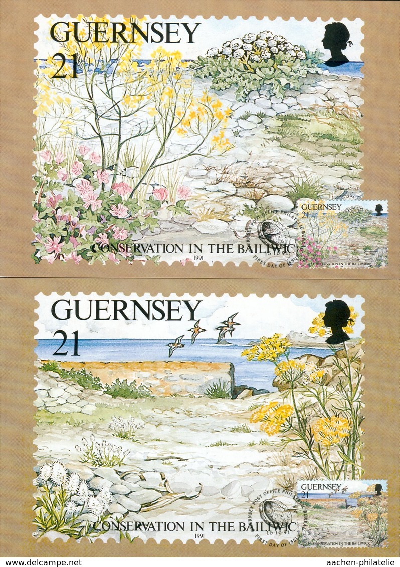 Guernsey Michel Nr.527-536 On 10 MC MK Birds V�gel Hw25-2 - Guernsey