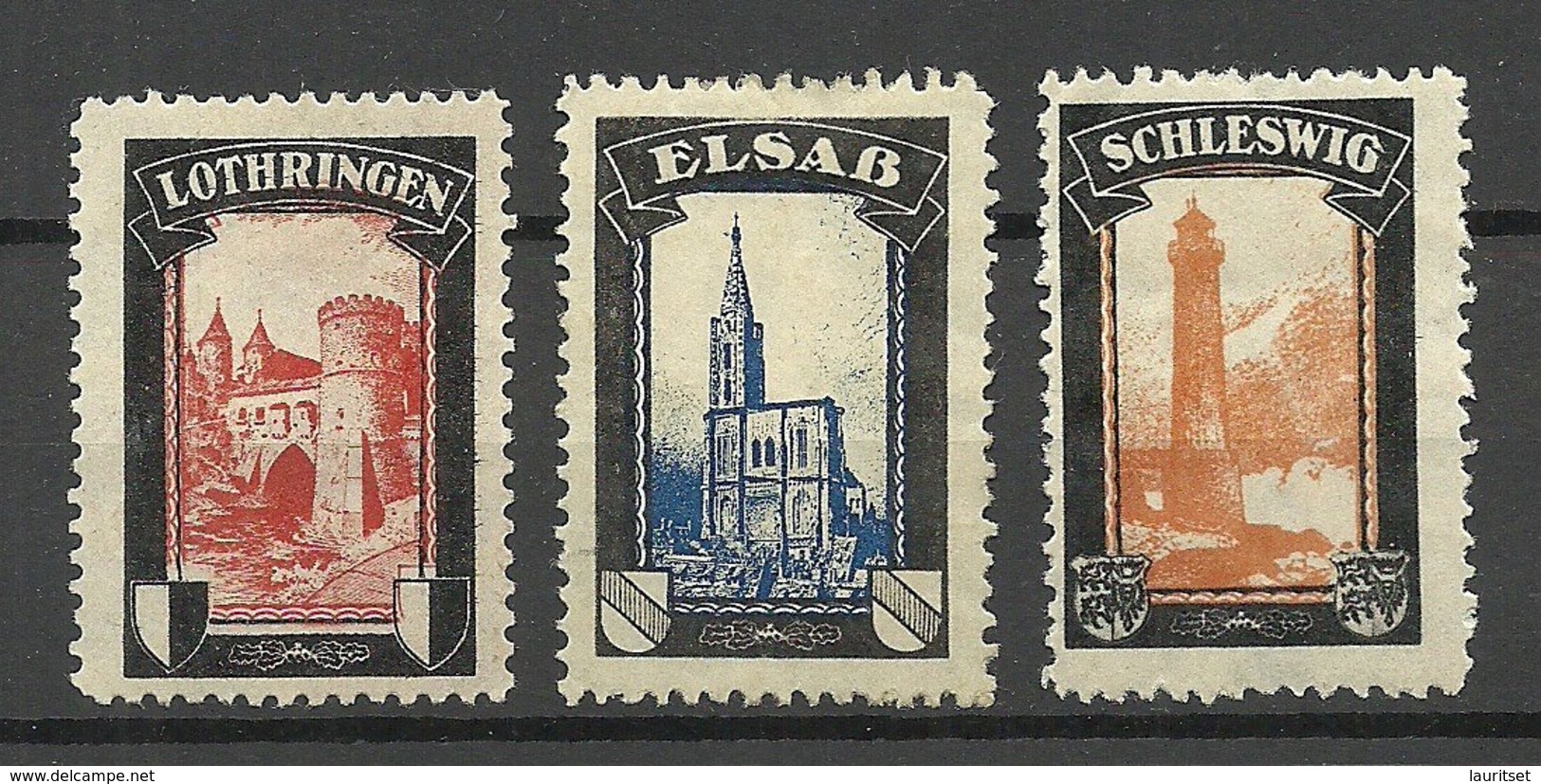 Germany Reich Elsass & Lothringen & Schleswig Poster Stamps Vignetten * - Vignetten (Erinnophilie)
