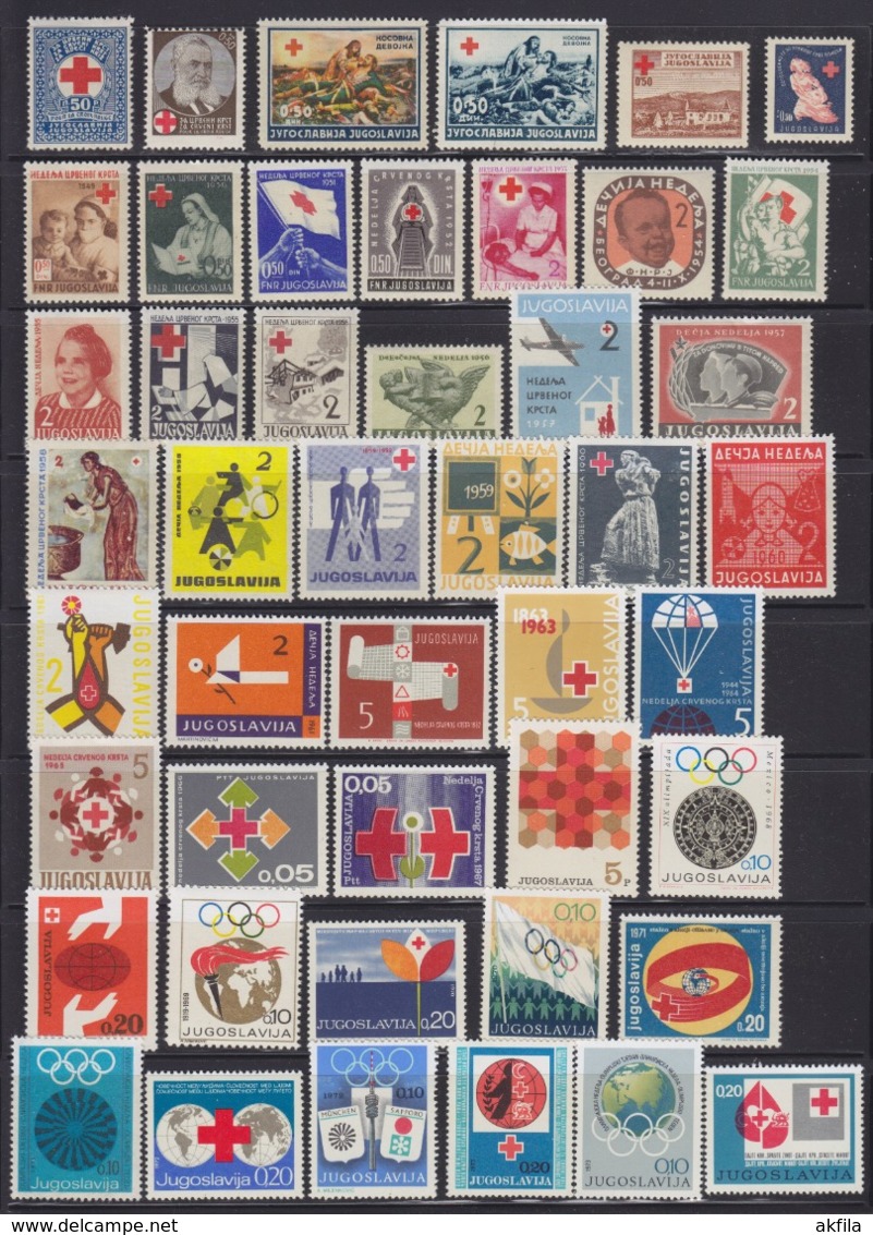 Yugoslavia 1933 Till 1999 Complete Surcharge Stamps, MNH (**) Michel 1-227 - Collections, Lots & Series