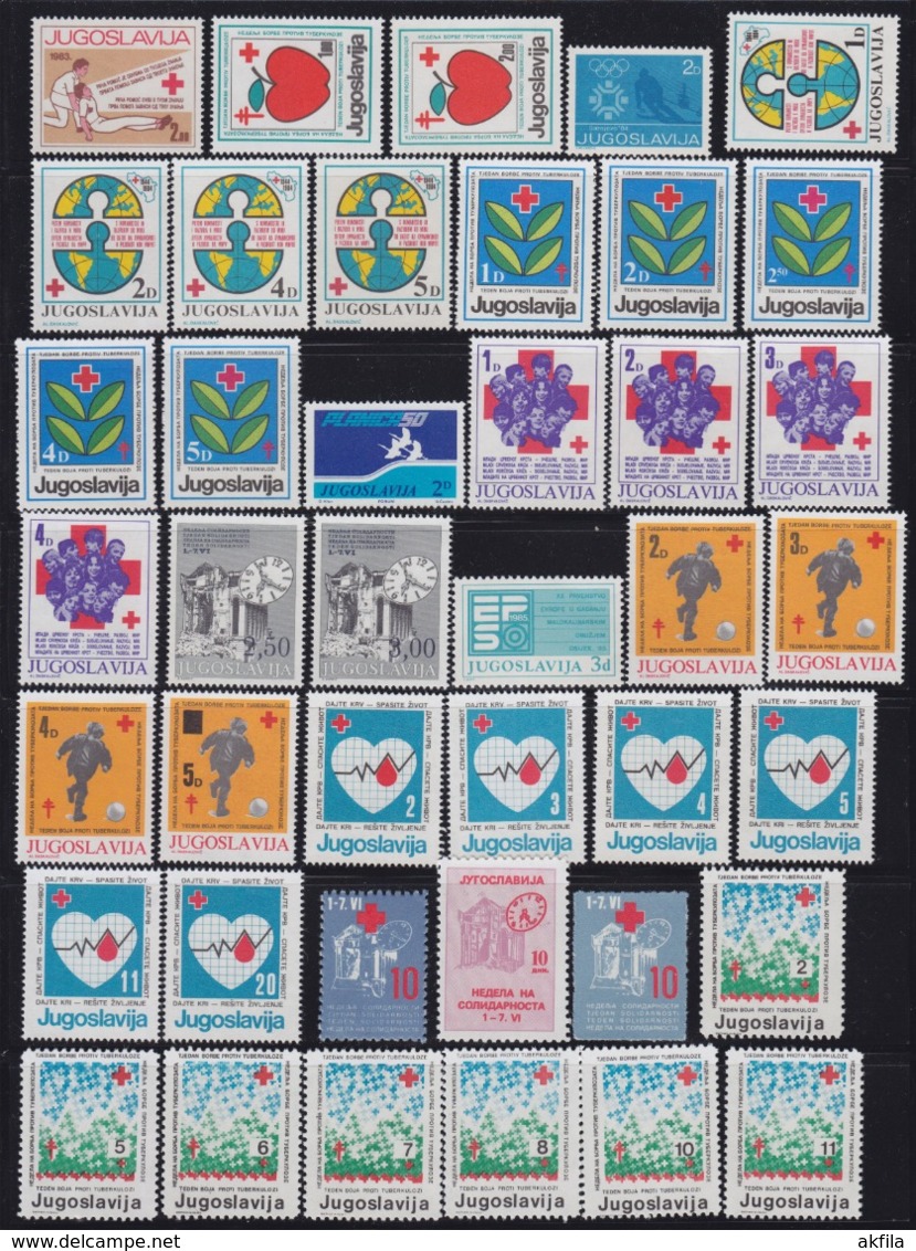 Yugoslavia 1933 Till 1999 Complete Surcharge Stamps, MNH (**) Michel 1-227 - Collections, Lots & Séries