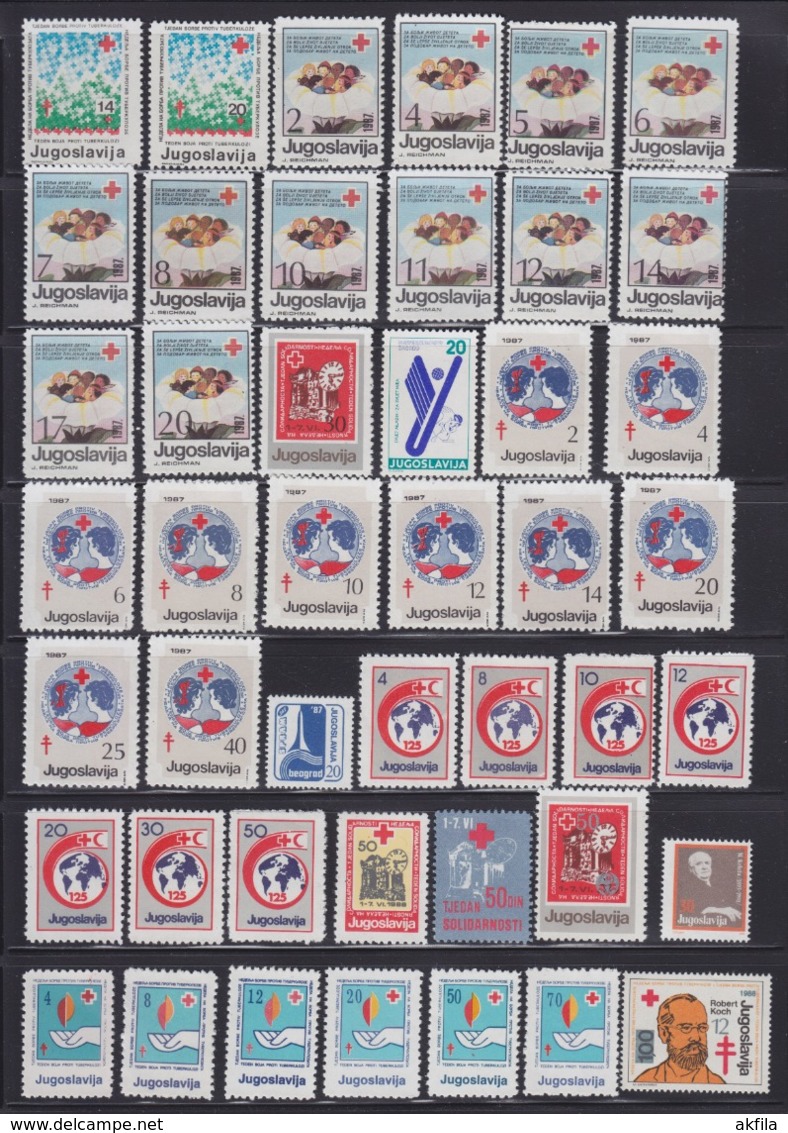 Yugoslavia 1933 Till 1999 Complete Surcharge Stamps, MNH (**) Michel 1-227 - Collections, Lots & Series