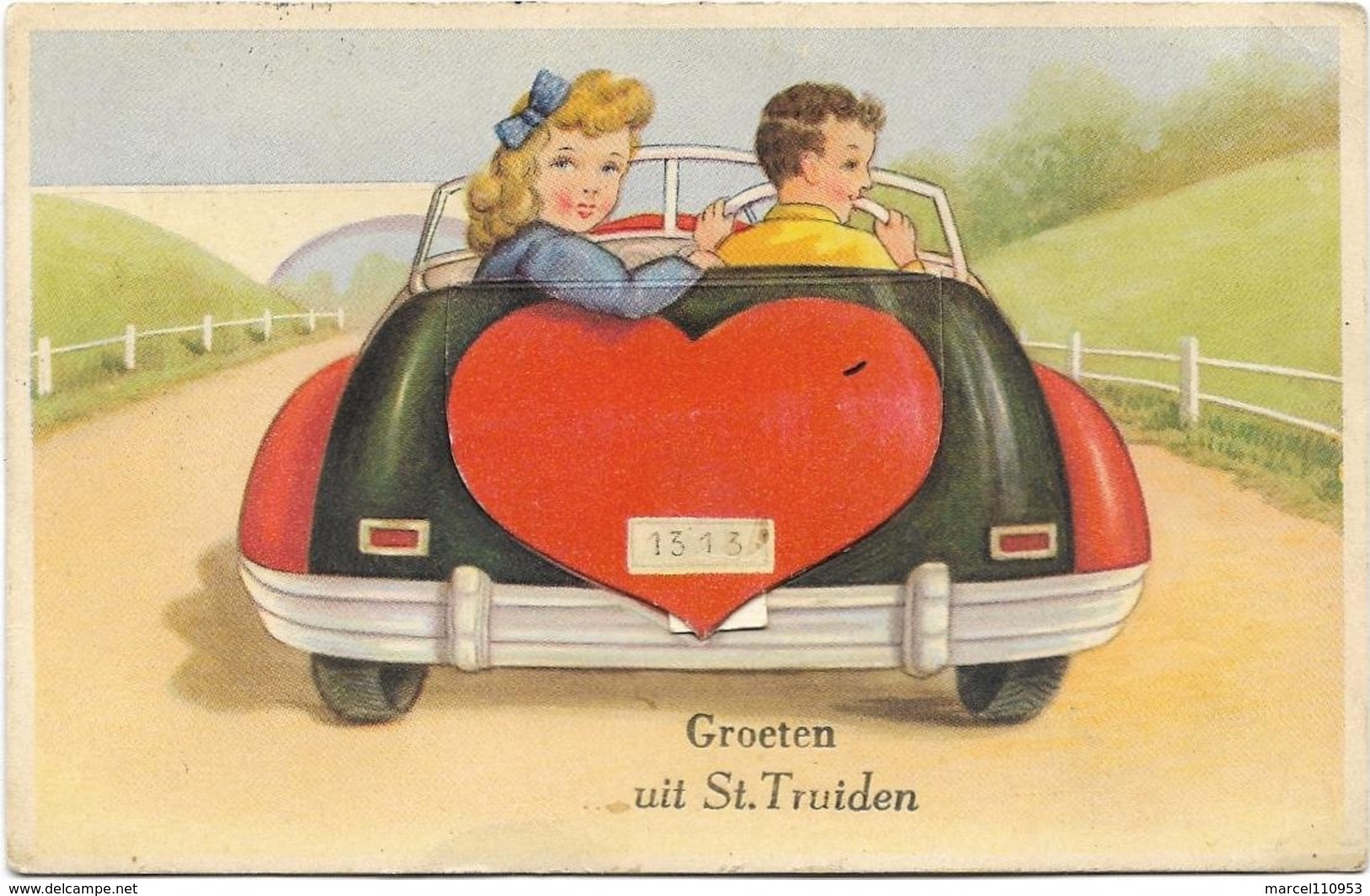 Groeten Uit Sint-Truiden ( Carte Système)in Perfekt Staat 1955 - Sint-Truiden