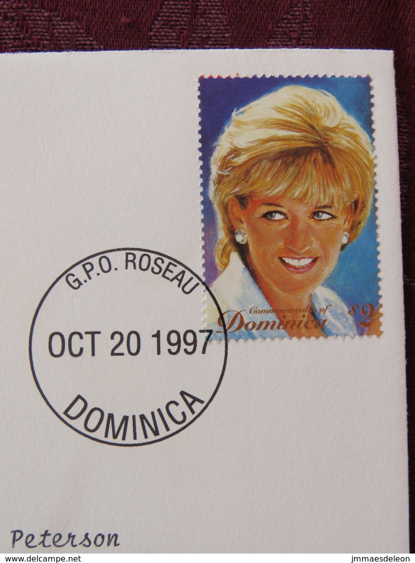 Dominica 1997 FDC Cover - Lady Diana Princess Of Wales - Flag - Königshäuser, Adel