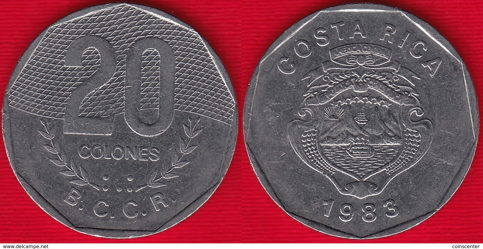 Costa Rica 20 Colones 1983-1996 Km#216 - Costa Rica