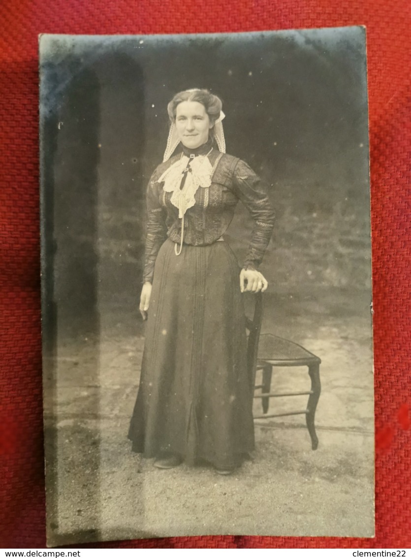 Carte Photo * Thème Costume Et Coiffe * Femme Token Du Trégor - Personnes Anonymes