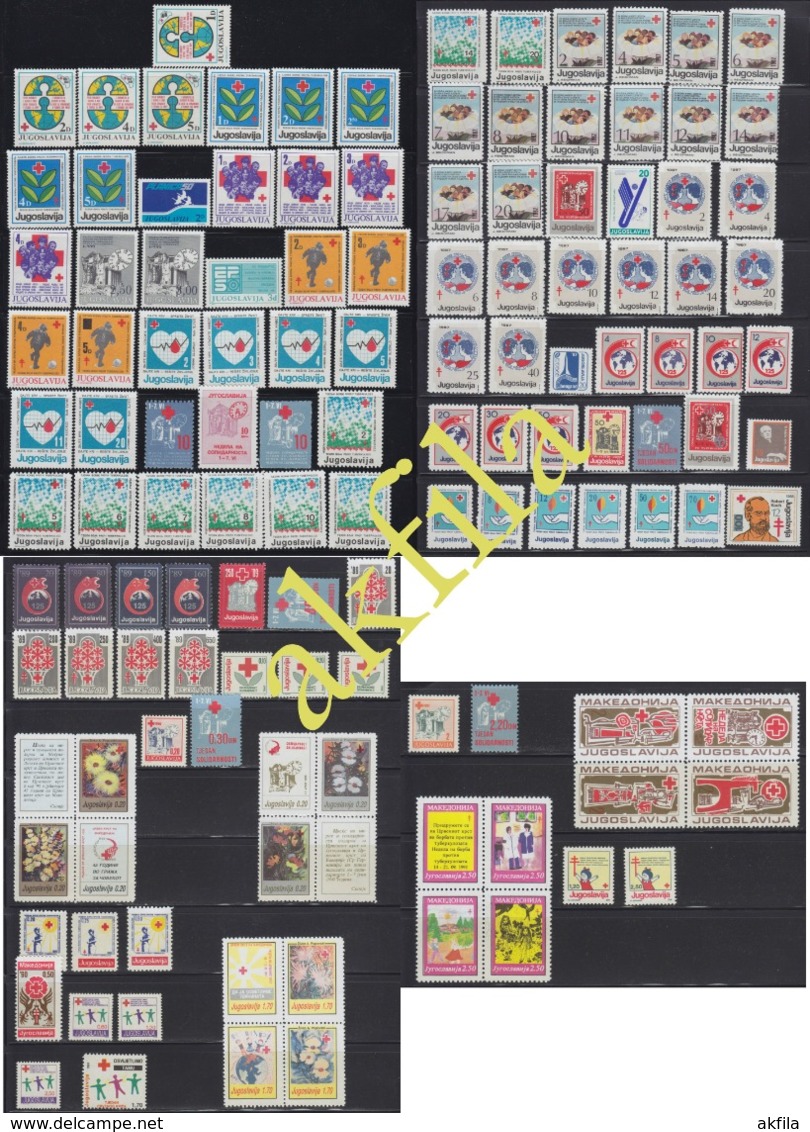 Yugoslavia 1984 Till 1991 Complete Surcharge Stamps, MNH (**) Michel 84-211 - Collections, Lots & Series