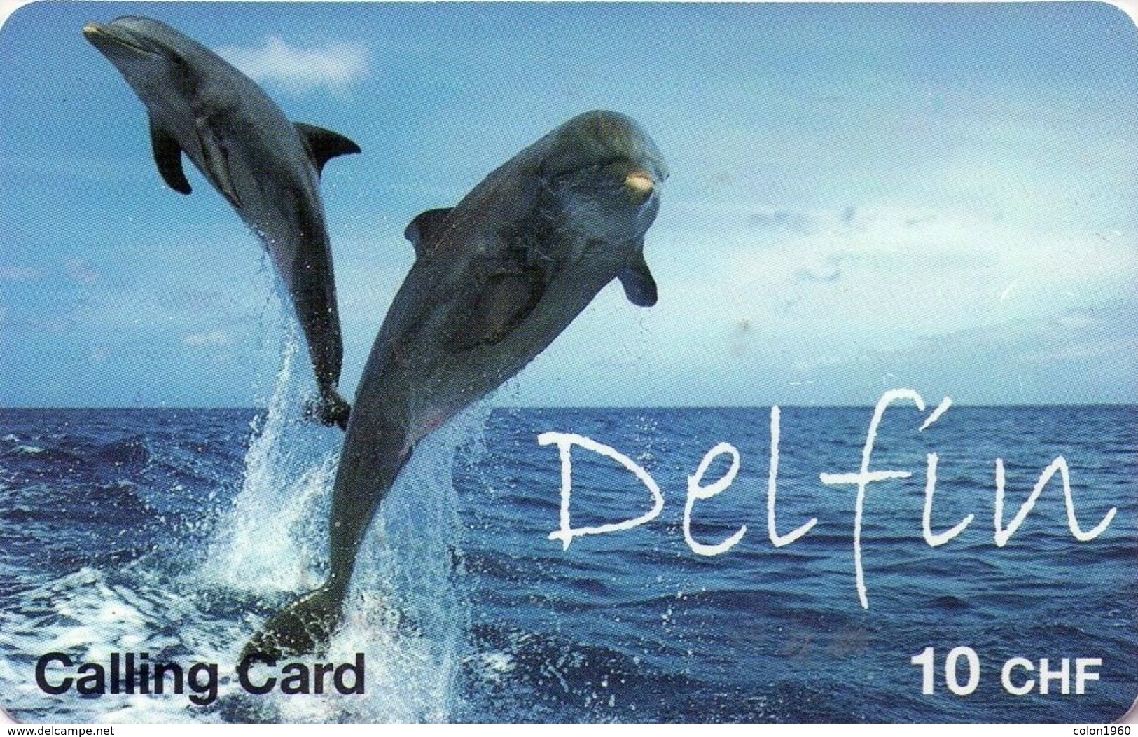 SUIZA. CH-PRE-CCDO-1A. PREPAID. Delfin - Dolphin. (027) - Dolfijnen