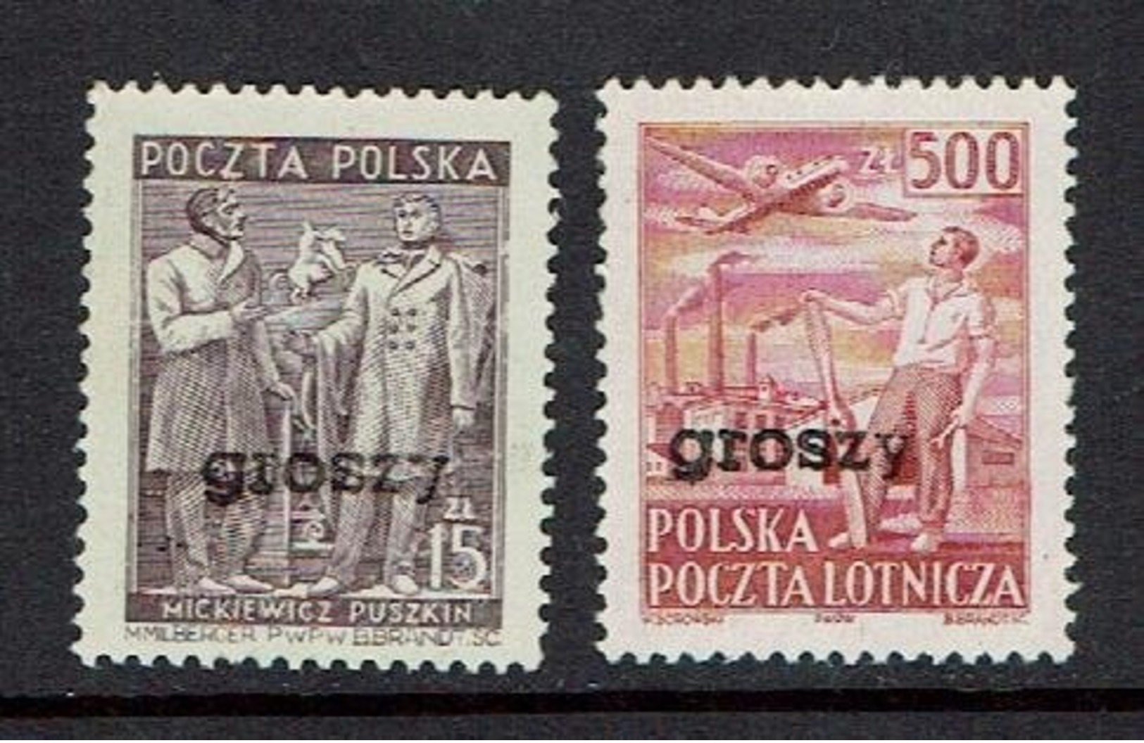 POLAND...MNH...scarce "Groszy" Overprine...1950's - Unused Stamps