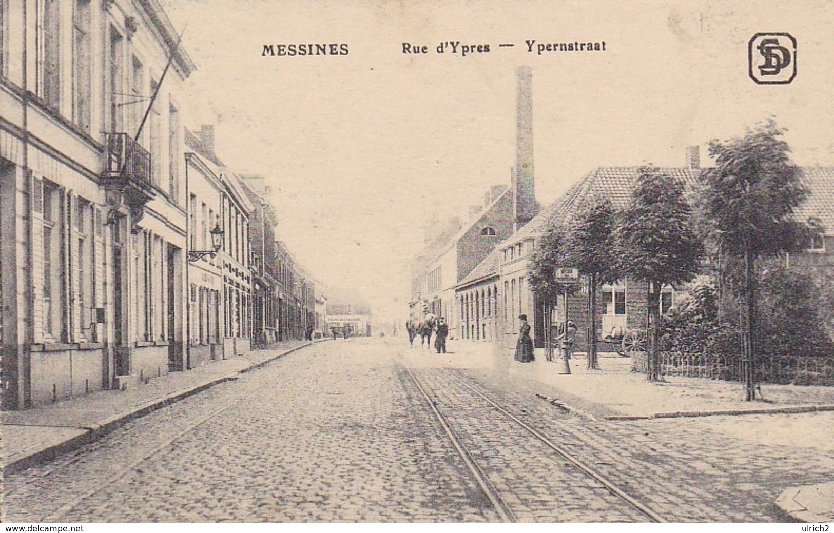 CPA Messines - Rue D'Ypres - Ypernstraat - Feldpost Fussartill. Batl. 56 - 1917 (43536) - Mesen