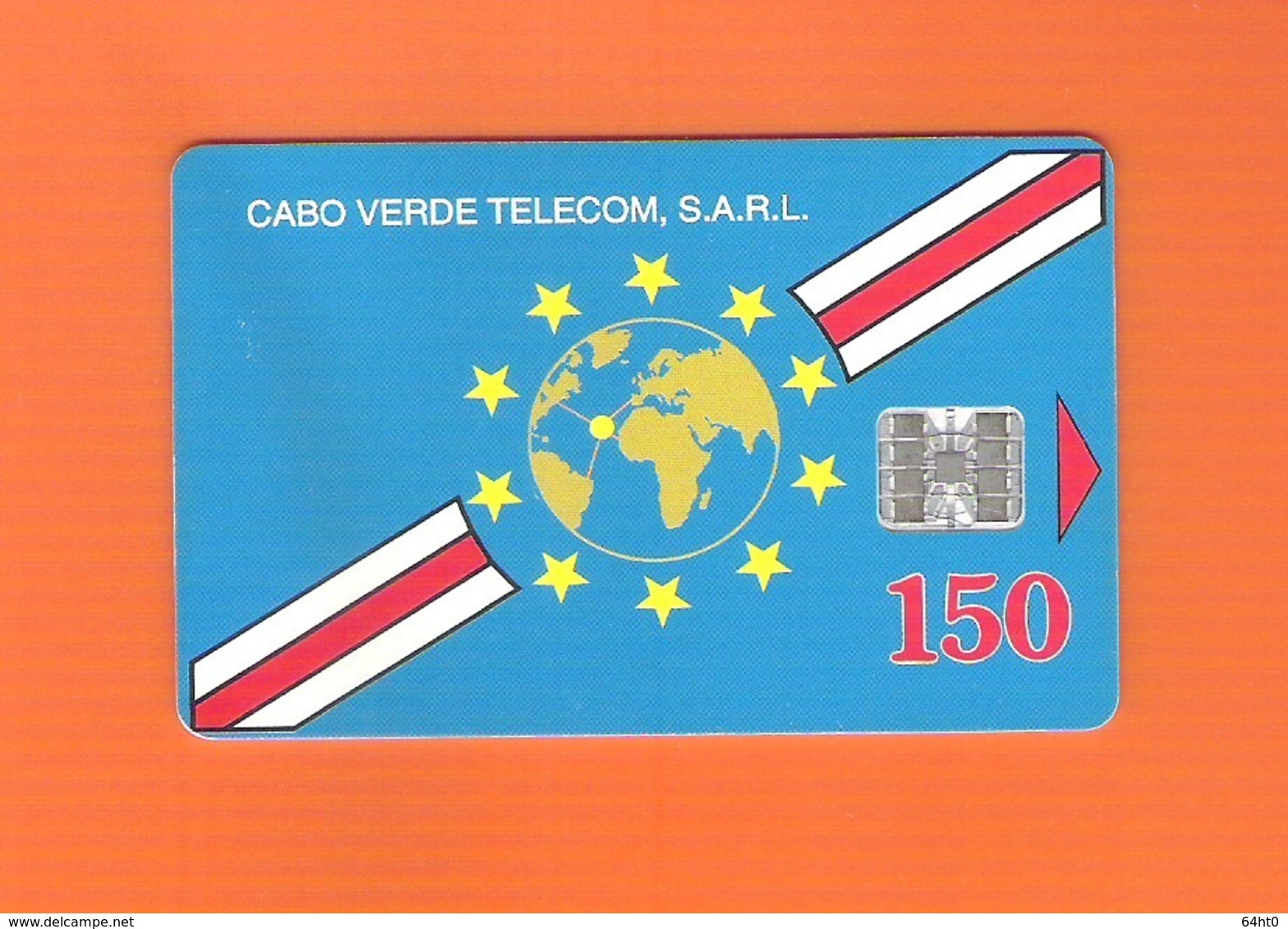 PHONECARD - CABO VERDE CV6a "BANDEIRA NATIONAL" 150U - USED - Cap Vert