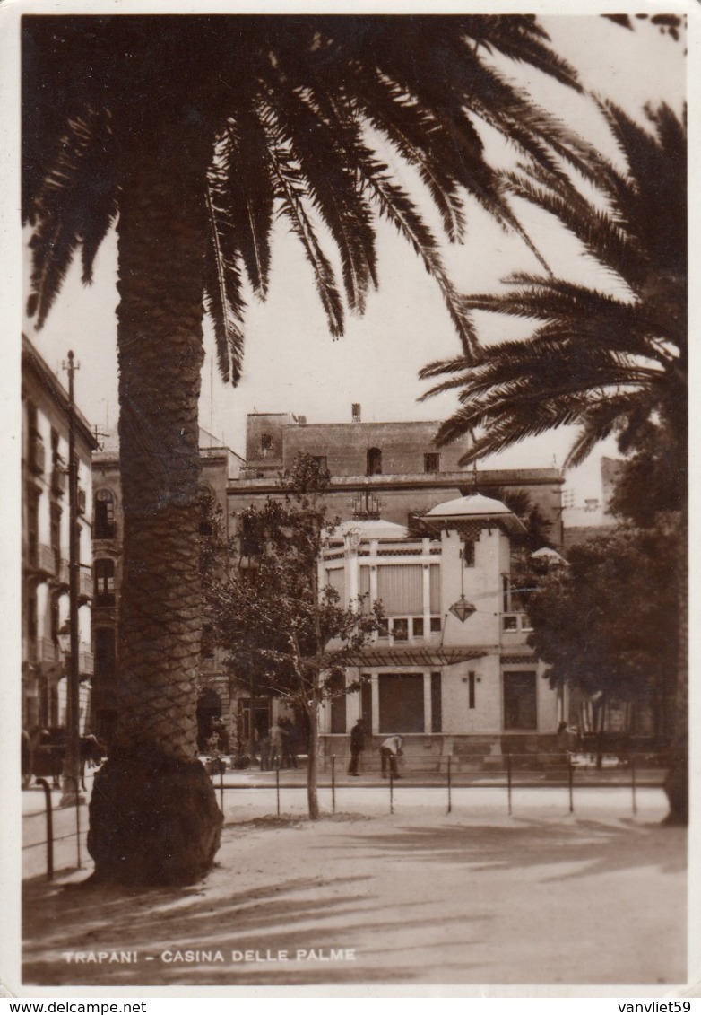 TRAPANI-CASINA DELLE PALME-CARTOLINA VERA FOTOGRAFIA-VIAGGIATA  IL 6-6-1941 - Trapani