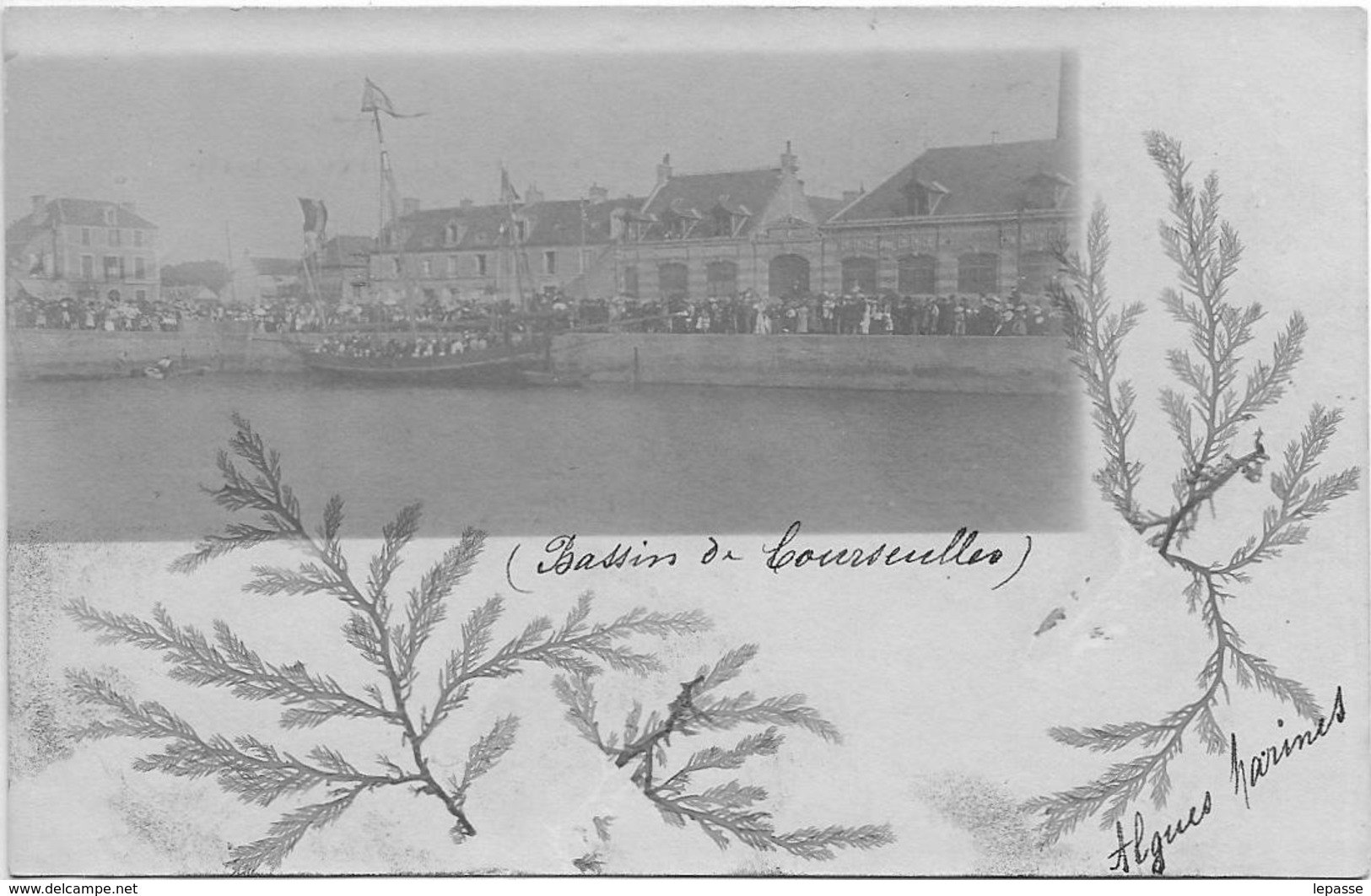 14 CPA COURSEULLES CARTE PHOTO LE BASSIN - Courseulles-sur-Mer