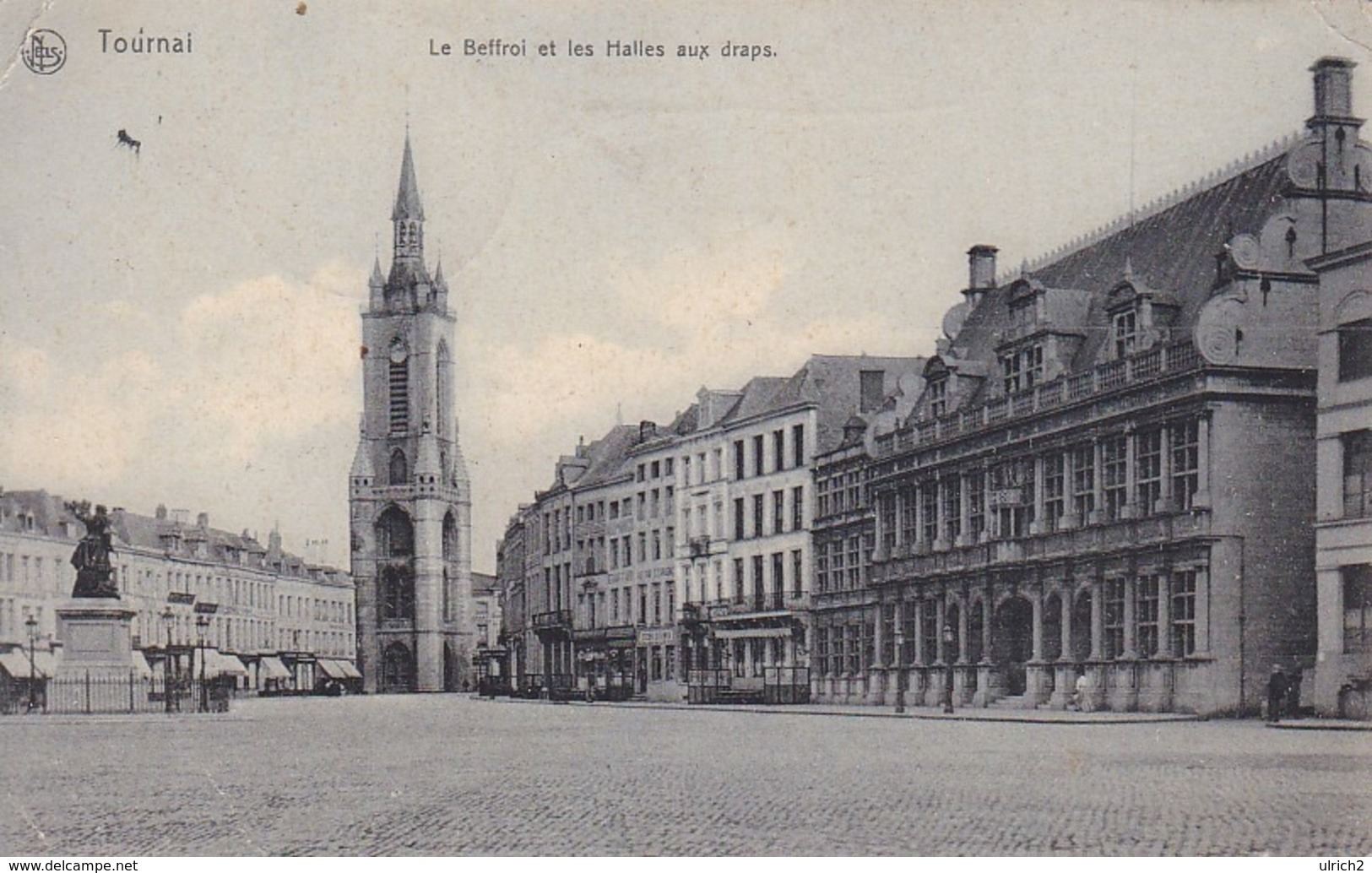 CPA Tournai - Le Beffroi Et Les Halles Aux Draps - Feldpost 2. Comp. J.R. 171 - 1915 (43539) - Doornik