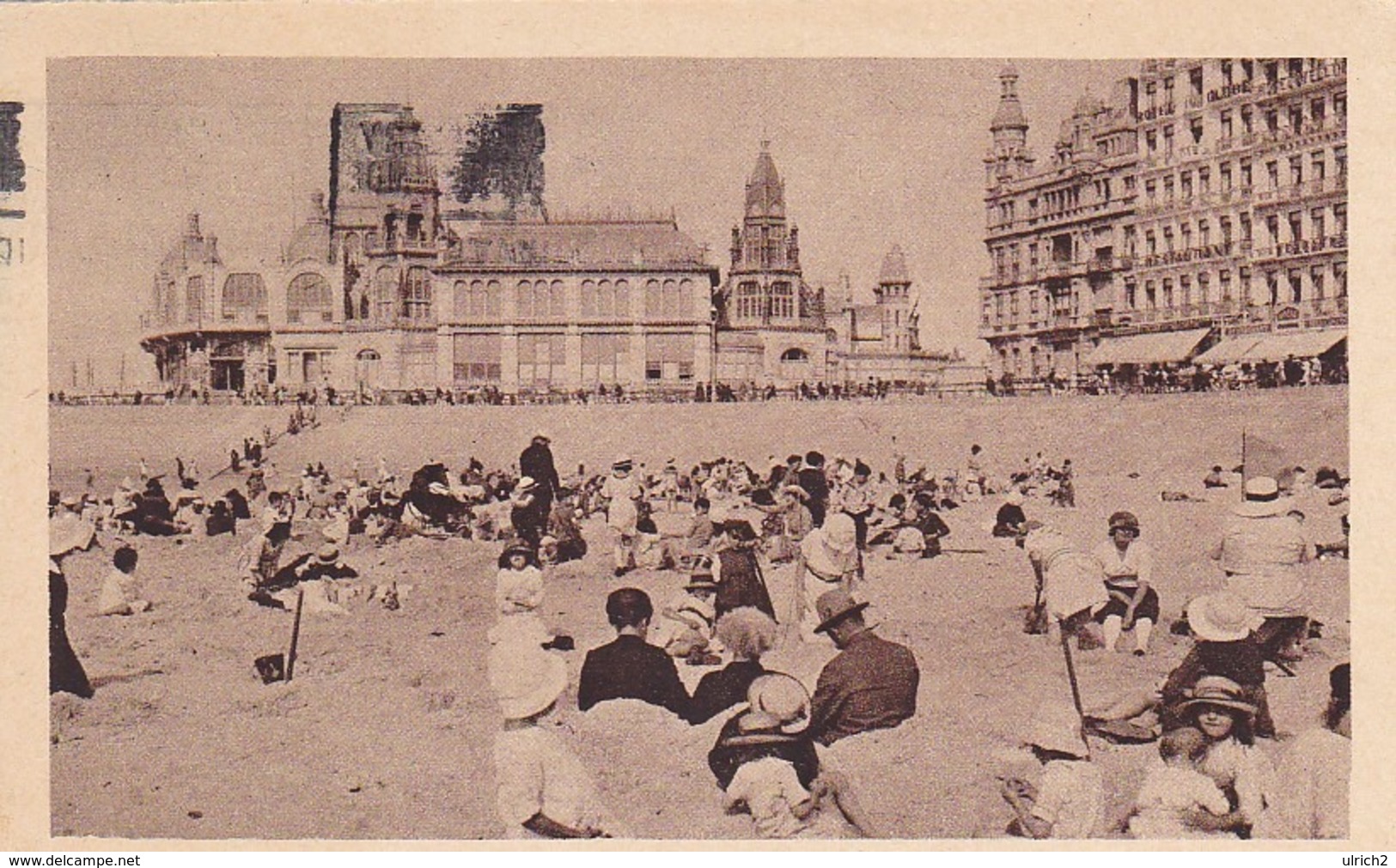 CPA Oostende - La Plage Et Le Kursaal - 1927 (43540) - Oostende