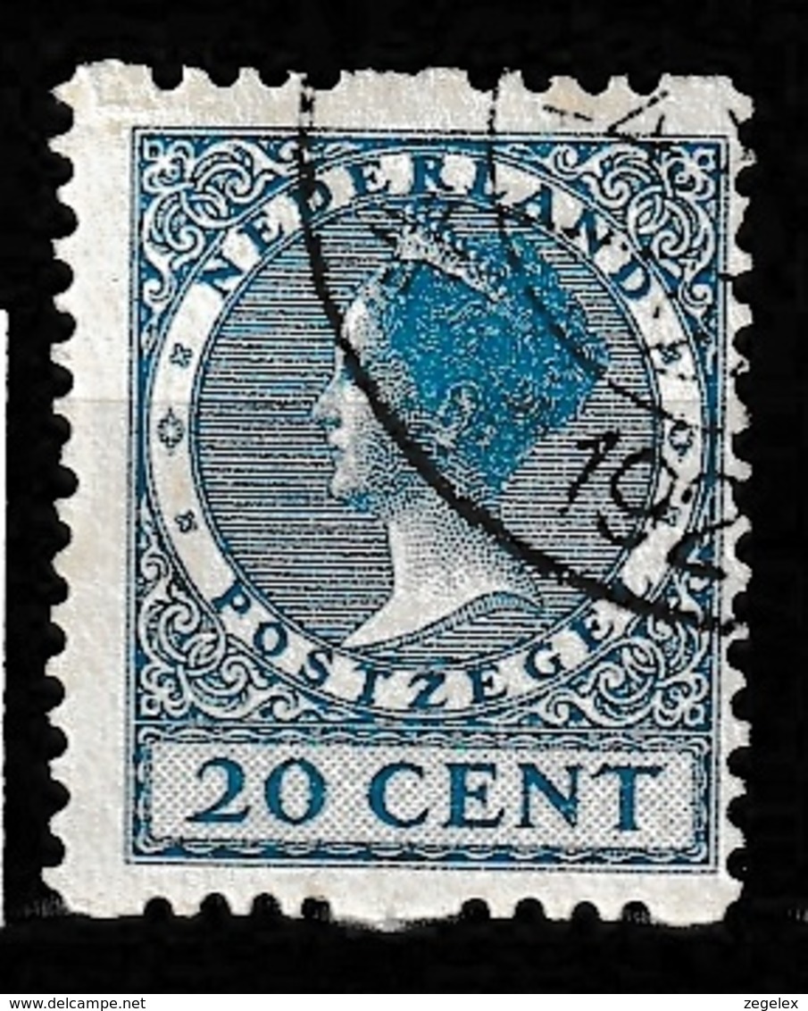 1925 Tweezijdige Roltanding 20 Ct Zonder Watermerk NVPH R13 - Postzegelboekjes En Roltandingzegels