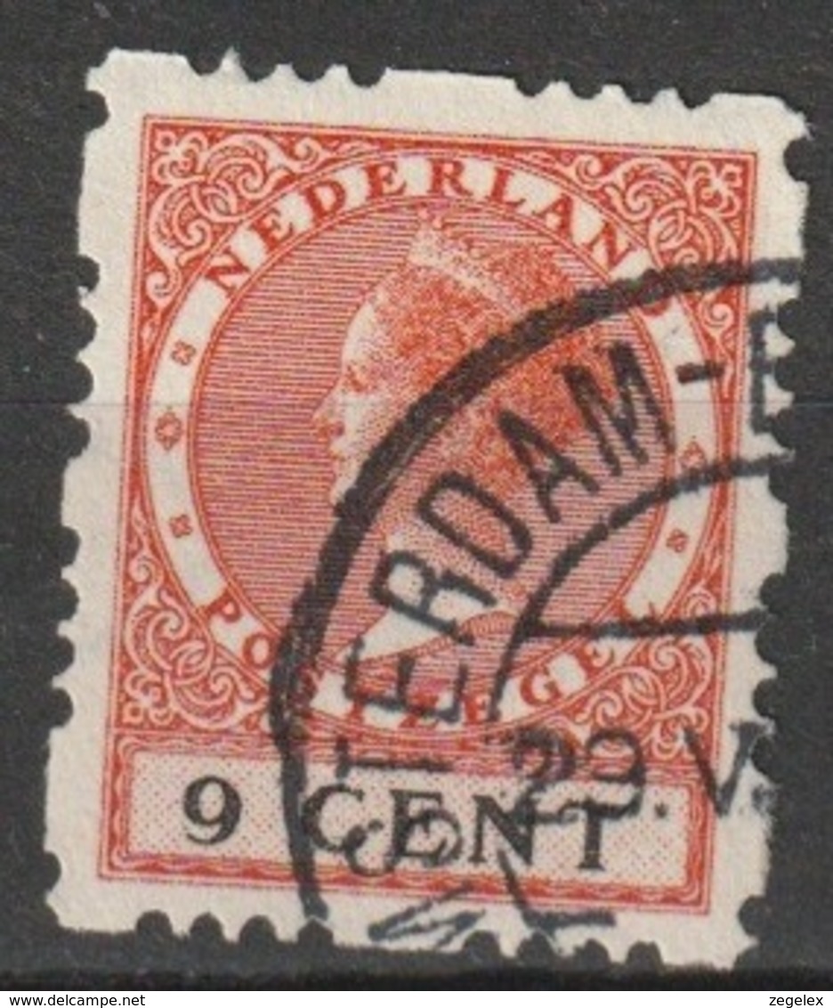 1928 Vierzijdige Roltanding 9ct NVPH R44 Gestempeld - Postzegelboekjes En Roltandingzegels