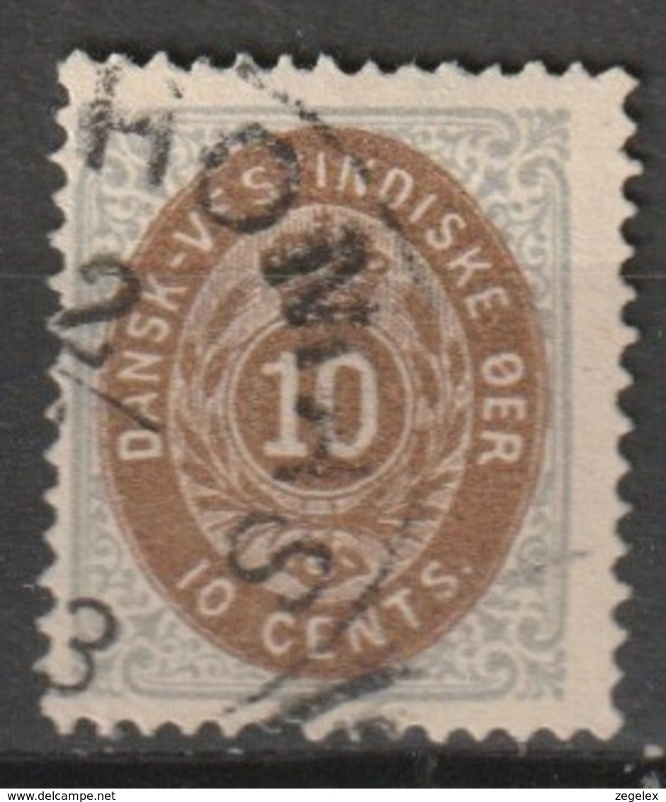 Dansk Vestindien 1873 10 Cents 14x13,5  Mi. 10 - Deens West-Indië