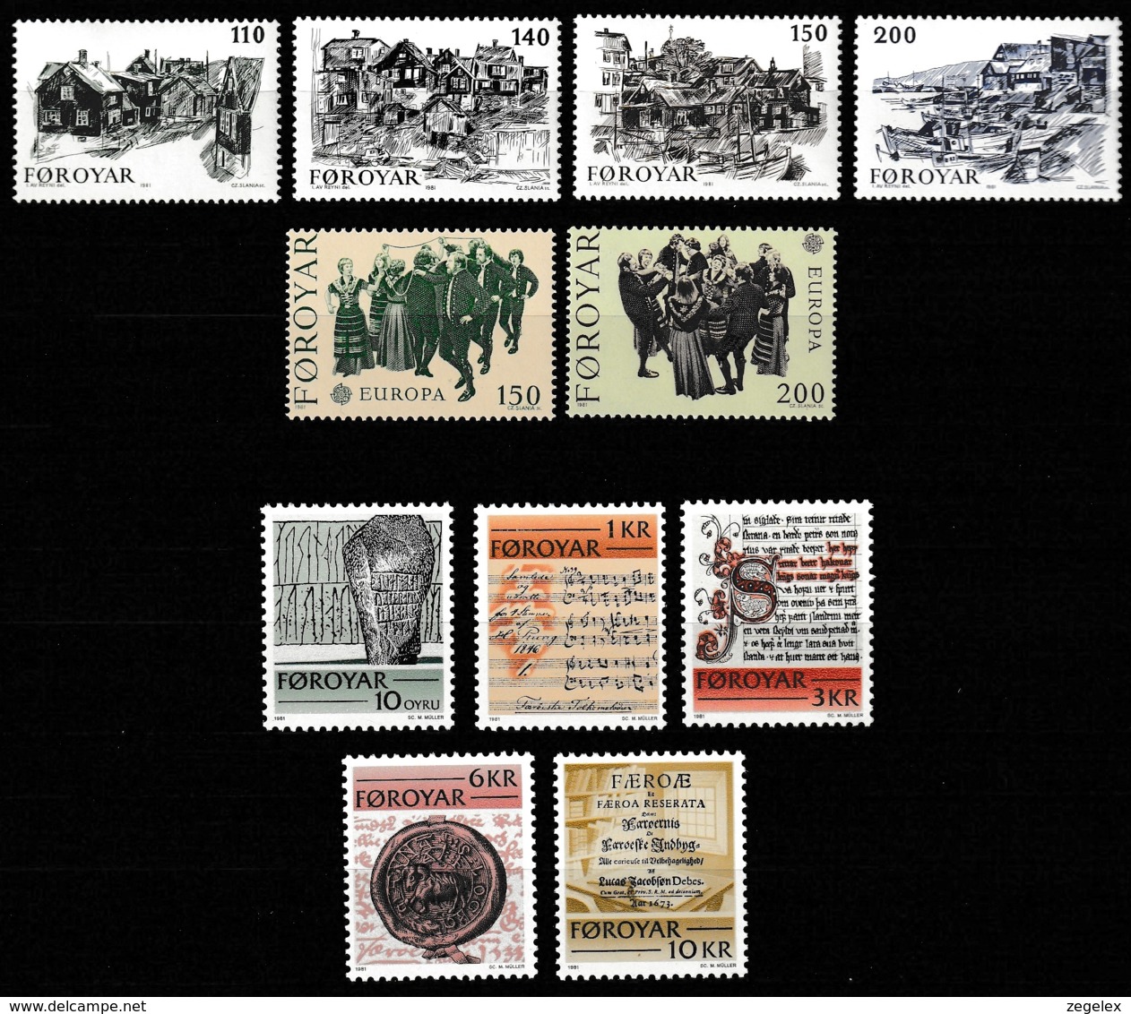 Foroyar, Faeroer 1981 Year - Complete - MNH/**/Postfrisch. - Faeroër