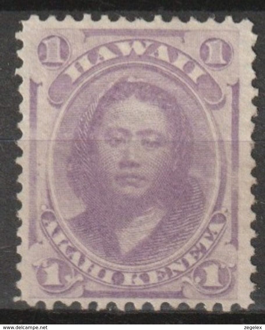 Hawaii 1864-71 1cent Violet MNG (mint No Gum). Yvert 22 - Hawaï