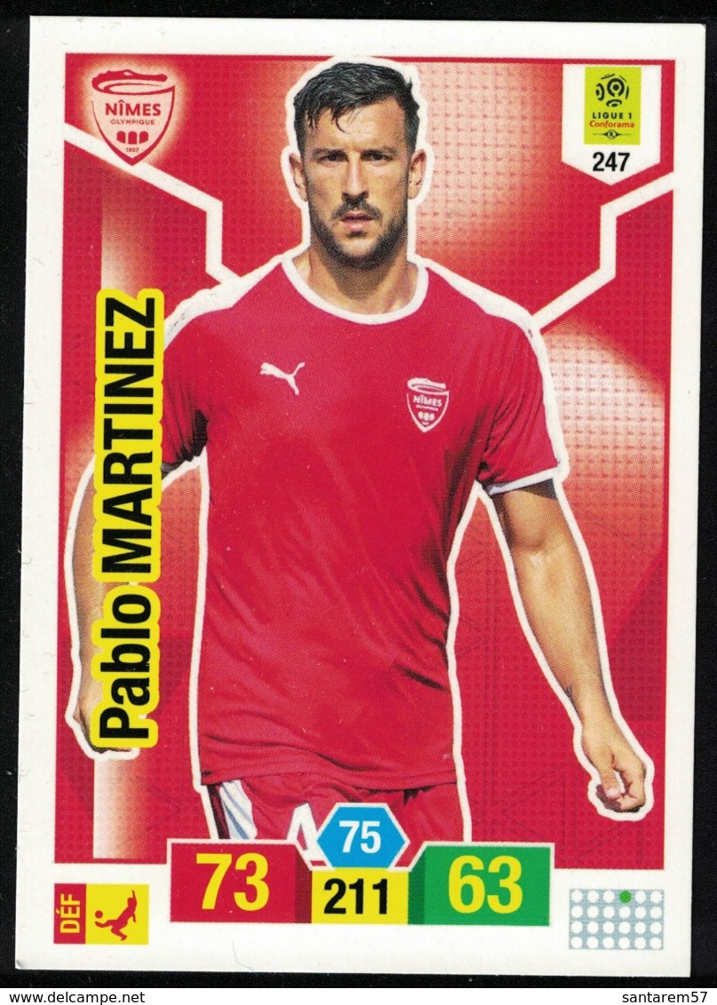 Panini Football Ligue 1 Adrenalyn XL 2019 - 2020 Pablo Martinez Nîmes 247 - Trading Cards