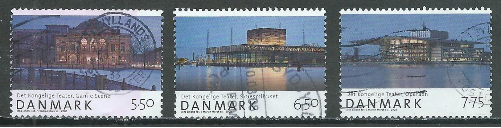 Danemark YT N°1490/1492 Théatre National Danois Oblitéré ° - Used Stamps