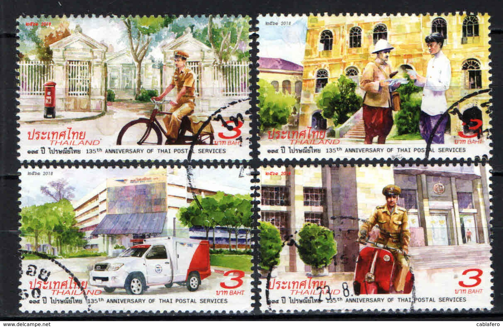 TAILANDIA - 2018 - 135° ANNIVERSARY OF THAI POSTAL SERVICES - USATI - Tailandia