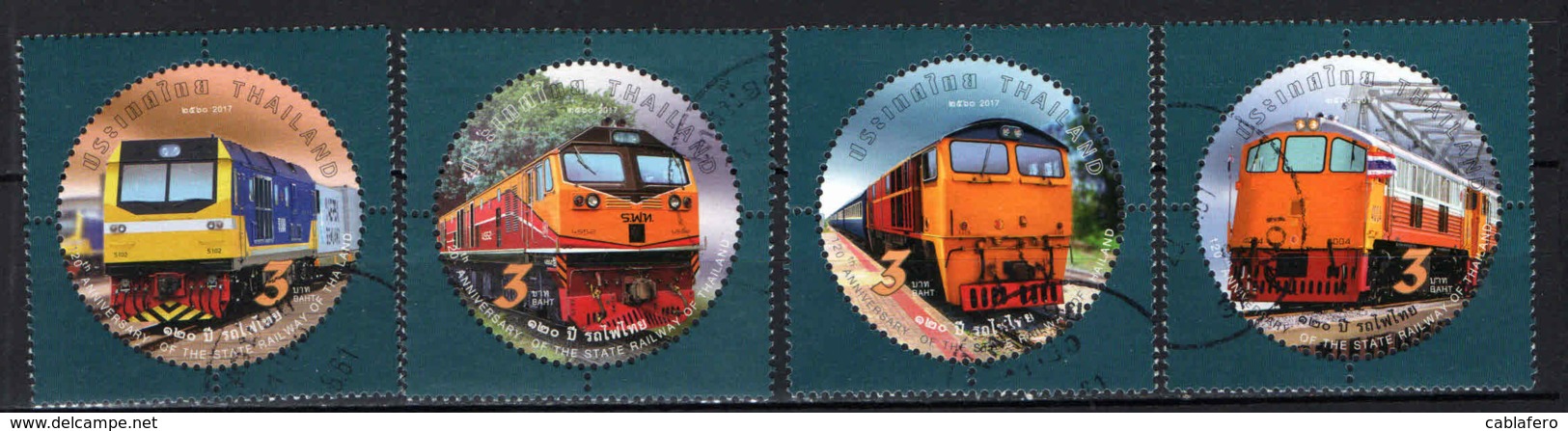 TAILANDIA - 2017 - 120° ANNIVERSARY OF THE STATE RAILWAY OF THAILAND - USATI - Tailandia