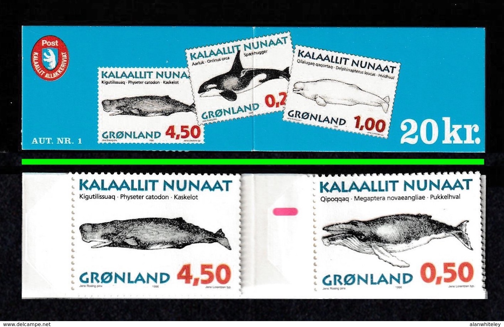 GREENLAND 1997 Whales: Slot Machine Booklet UM/MNH - Carnets