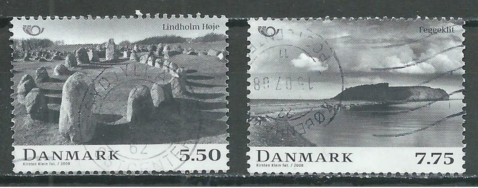 Danemark YT N°1493/1494 Norden 2008 La Mythologie Nordique Oblitéré ° - Used Stamps