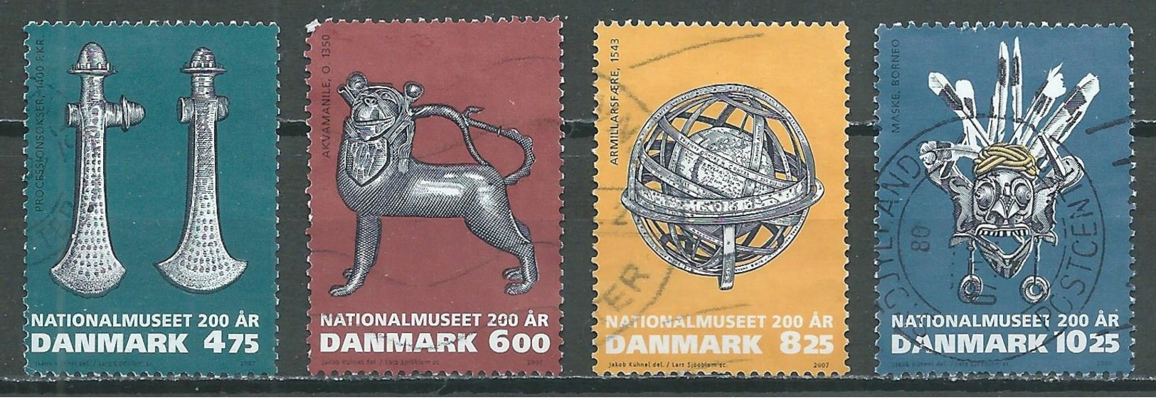 Danemark YT N°1465/1468 Musée National Oblitéré ° - Used Stamps