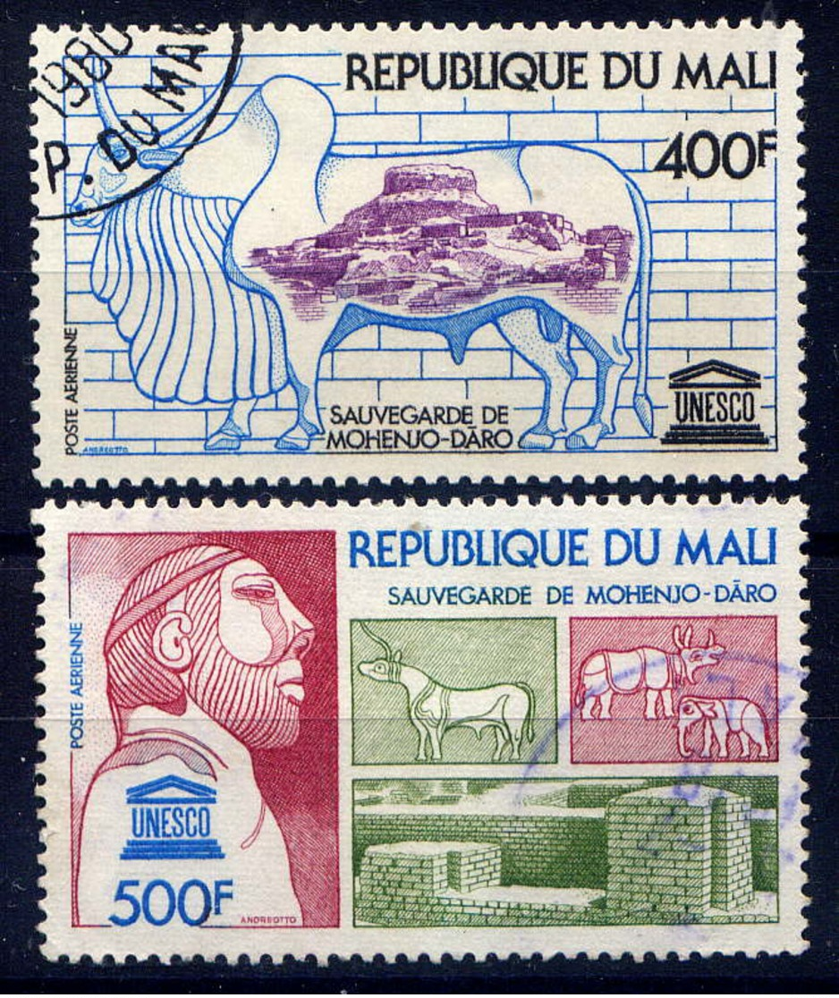 MALI - A283/284° - SAUVEGARDE DU TEMPLE DE MOHENJO-DARO - Mali (1959-...)