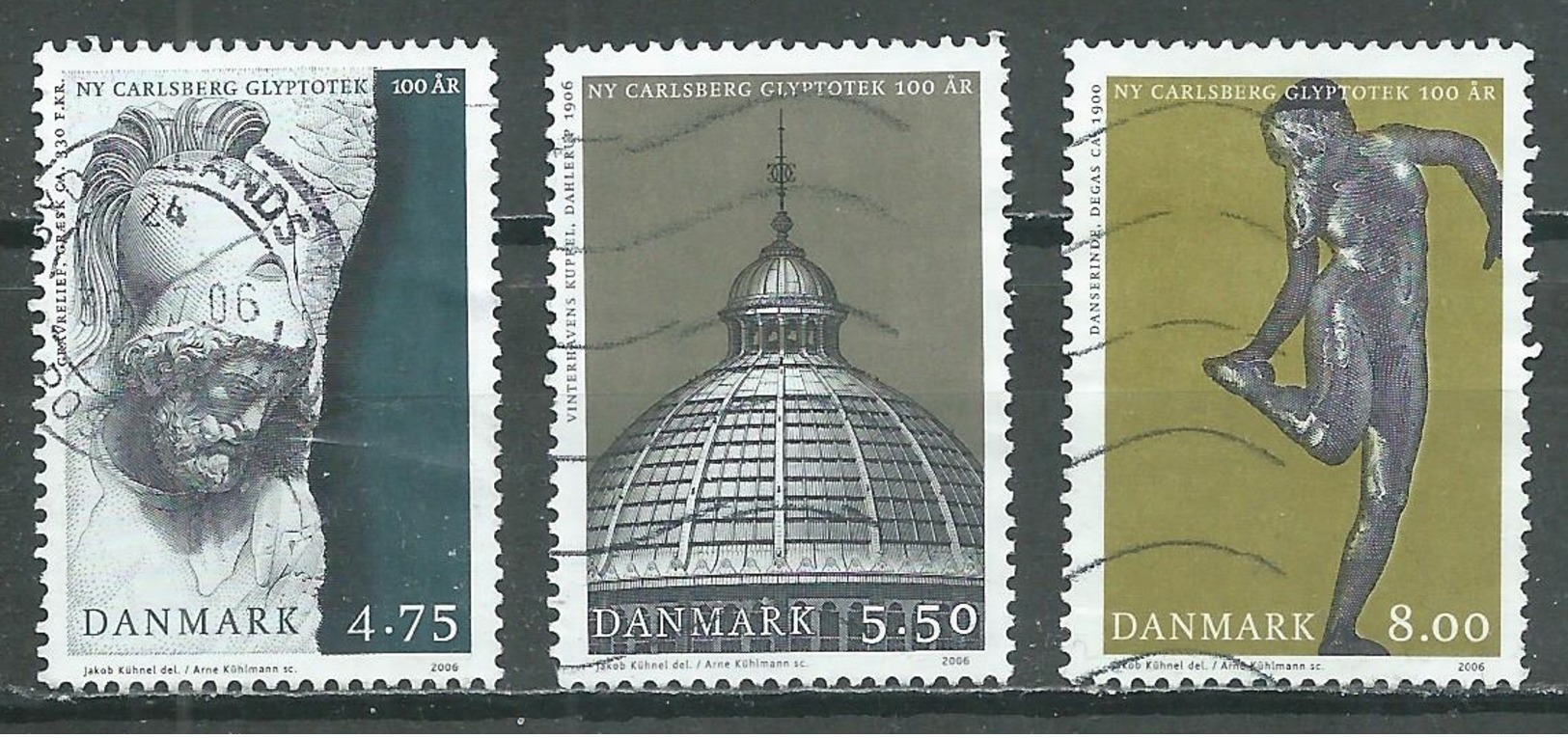 Danemark YT N°1436/1438 Glyptothèque Ny Carlsberg Oblitéré ° - Used Stamps