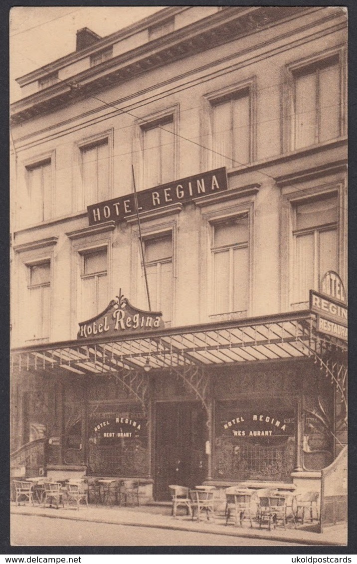 CPA -  Belgique, GENT / GHENT / GAND,  Hotel Restaurant Regina, Rue De La Station, 3. - Gent