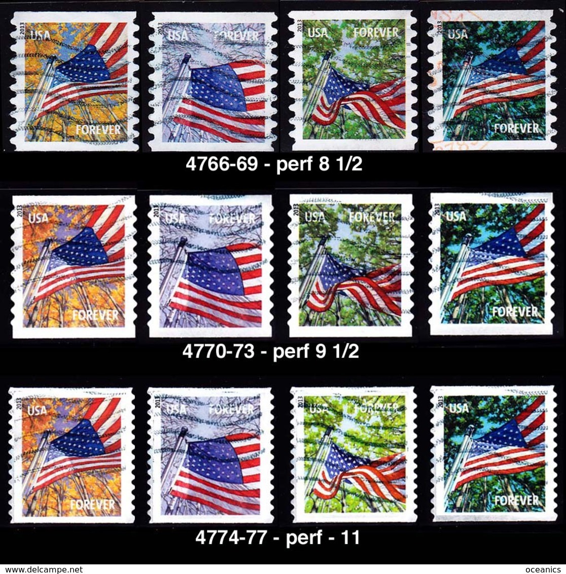 Etats-Unis / United States (Scott No.4766-77 - Flag) (o) - Used Stamps