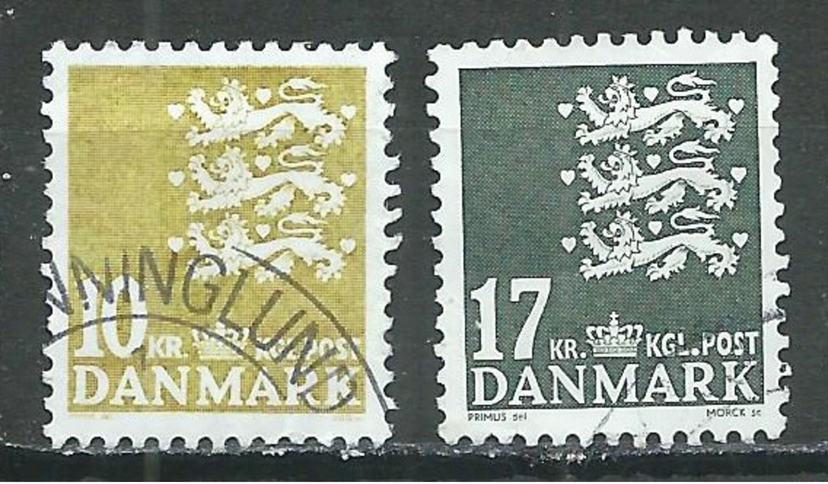 Danemark YT N°1424/1425 Armoiries Oblitéré ° - Used Stamps