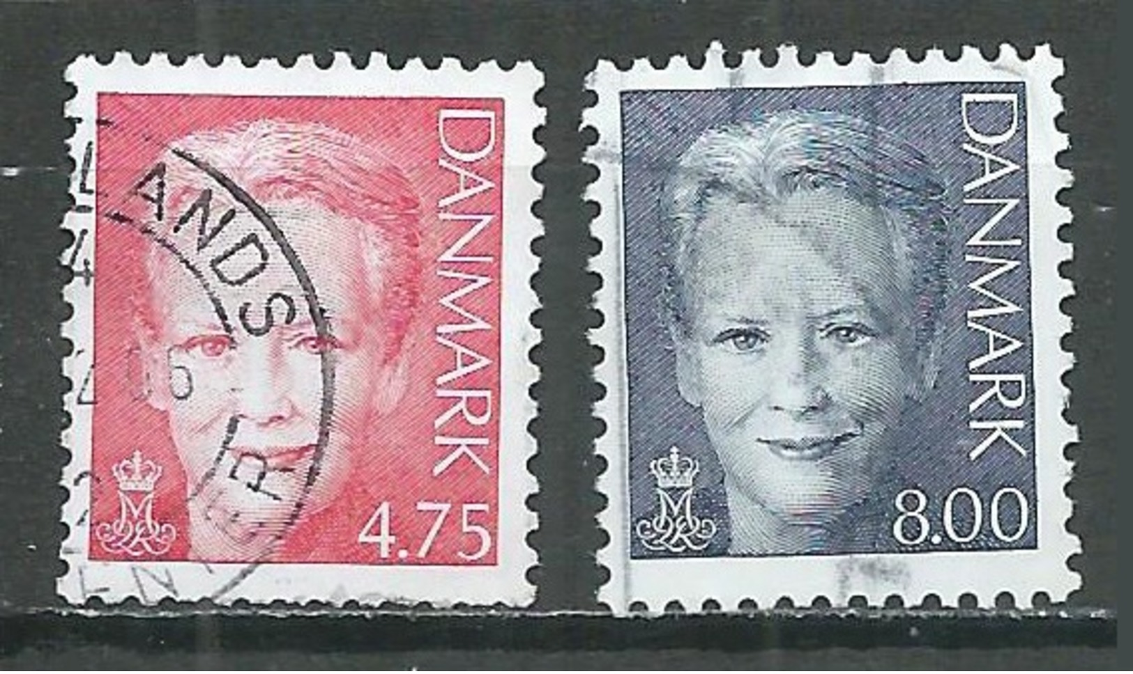 Danemark YT N°1420/1421 Reine Margrethe II Oblitéré ° - Oblitérés