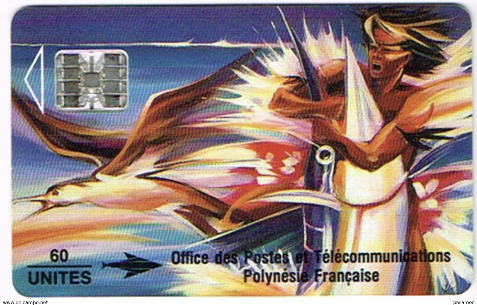 Polynesie Francaise Tahiti Telecarte Phonecard Prepaid PF13B Reve A L'espadon SC7 Vert Ut TBE - Polynésie Française