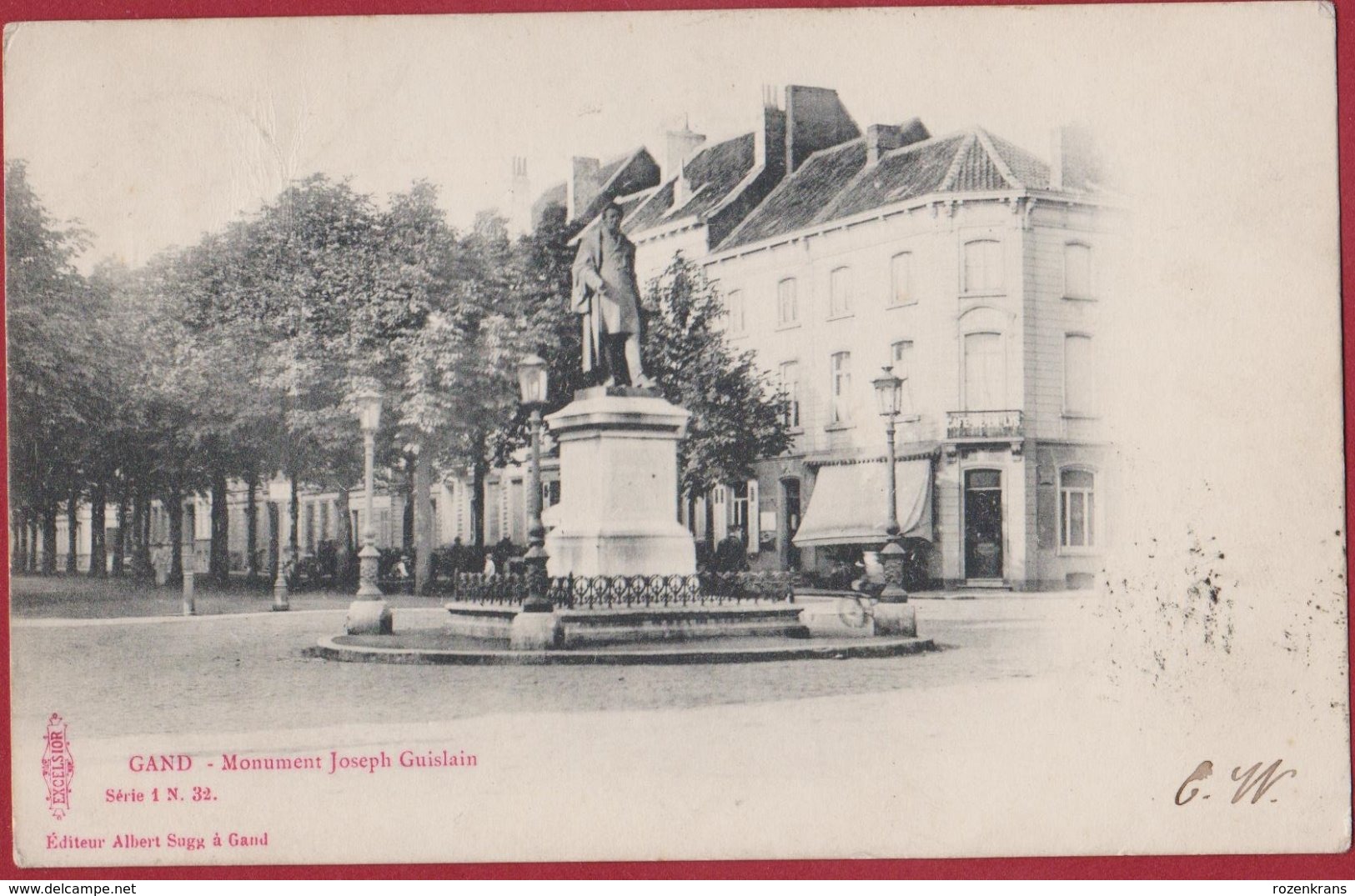 Gent Gand Monument Joseph Guislain Standbeeld Begijnhoflaan Sugg Serie 1 Nr 32 (In Goede Staat) - Gent