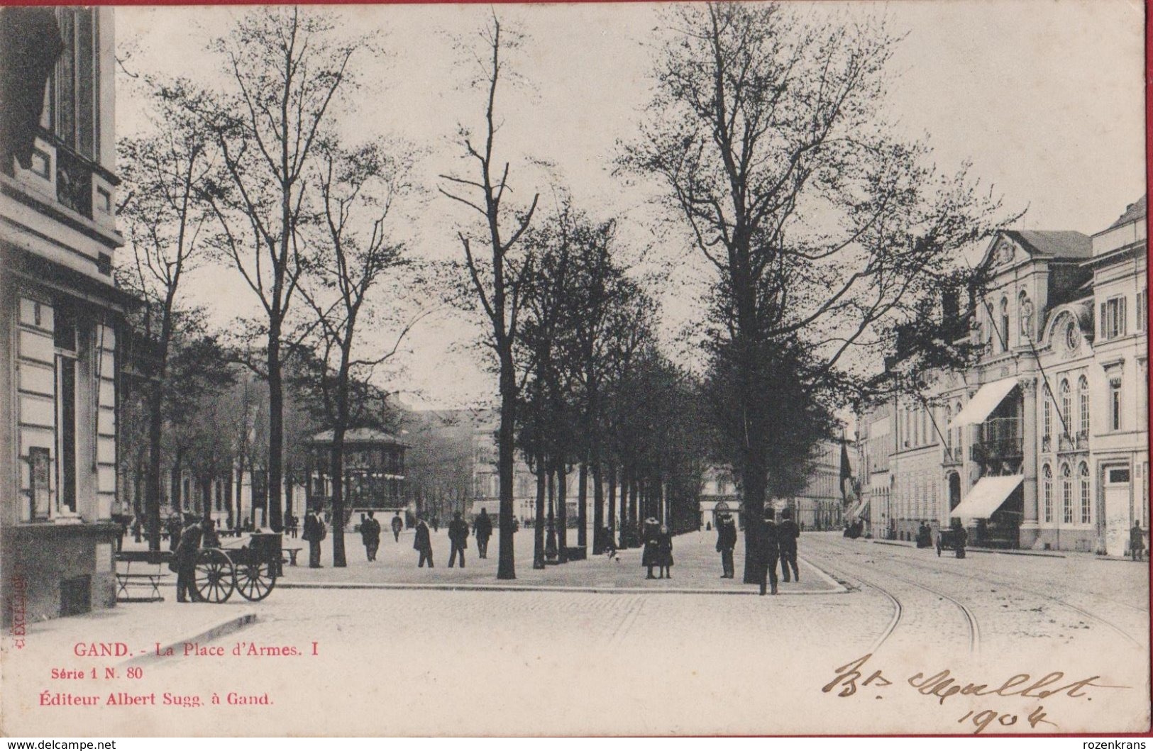 Gent Gand Place D' Armes Kouter Geanimeerd 1904 Sugg Serie 1 Nr 80 (In Zeer Goede Staat) - Gent