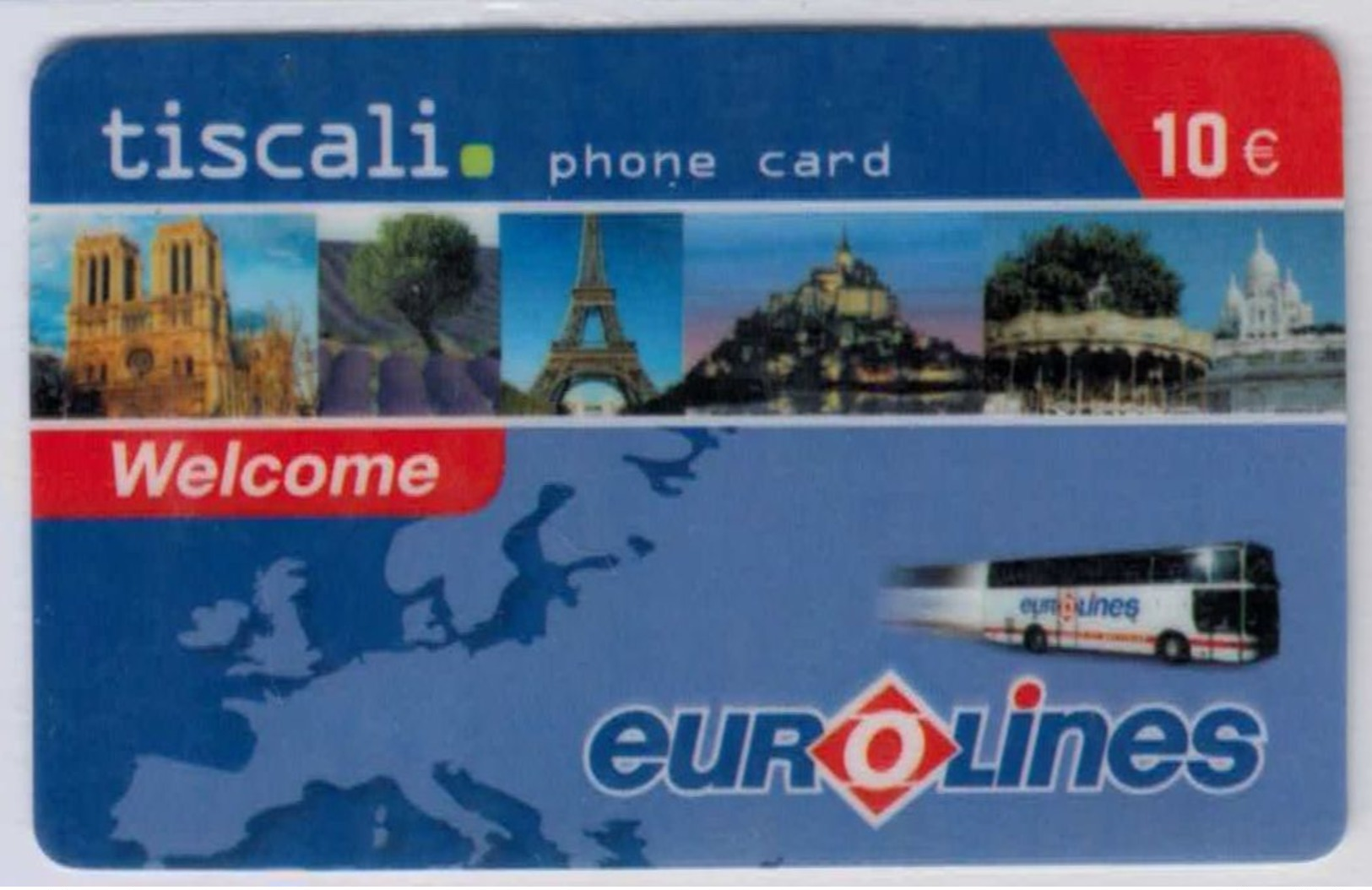 RARE - Tiscali  - Monuments Paris - Eurolines - 10 € - Voir Scans - Autres & Non Classés