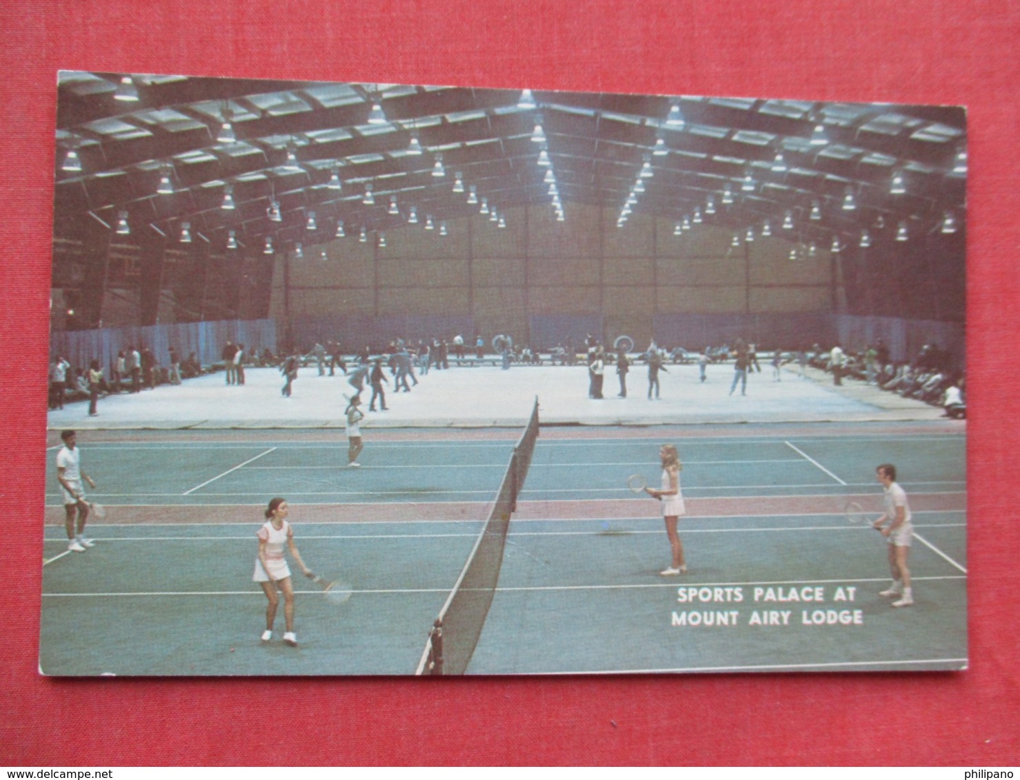 Tennis At The Sports Palace At Mount Airy Lodge Pa. Has Crease      Ref 3635 - Tennis