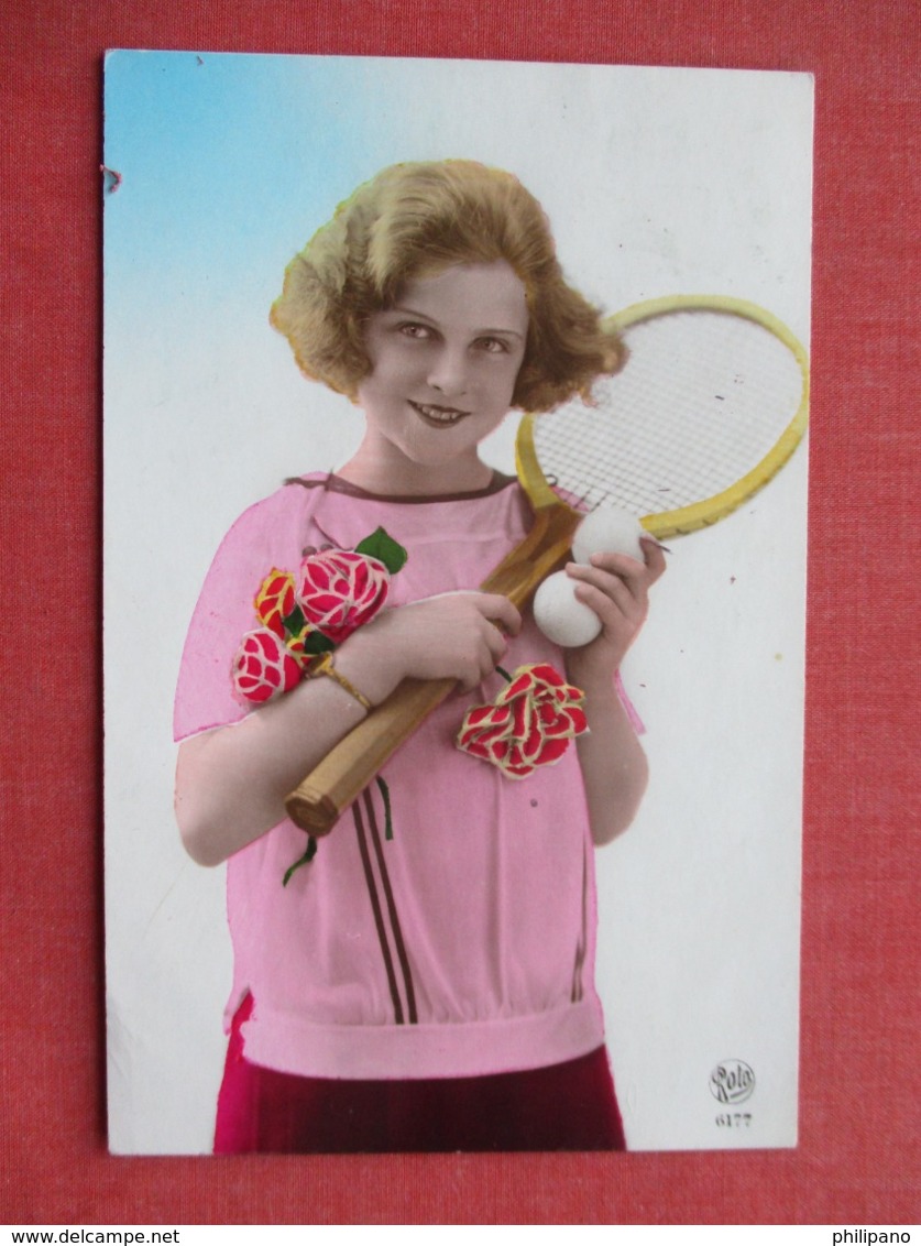 RPPC  Female Tennis Player-- Netherland Cancel        Ref 3635 - Tennis