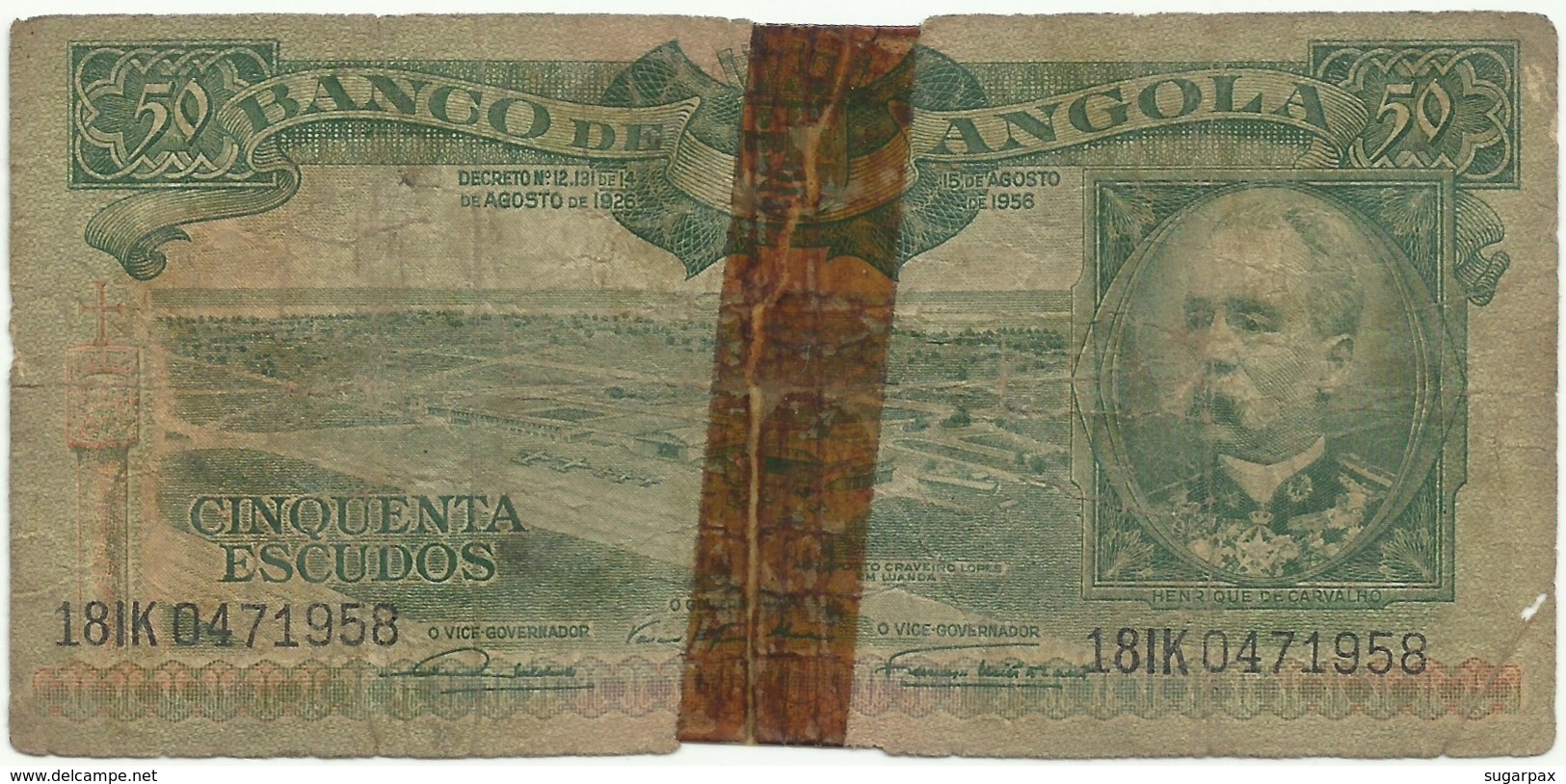 Angola - 50 Escudos - 15.08.1956 - Pick 88 - Série 18 IK - Henrique De Carvalho - PORTUGAL - Angola